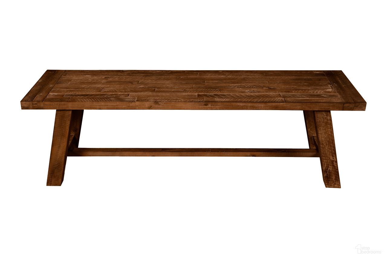 The appearance of Newberry Bench In Medium Brown designed by Alpine in the country / farmhouse interior design. This medium brown piece of furniture was selected by 1StopBedrooms from Newberry Collection to add a touch of cosiness and style into your home. Sku: 4068-03. Material: Acacia.