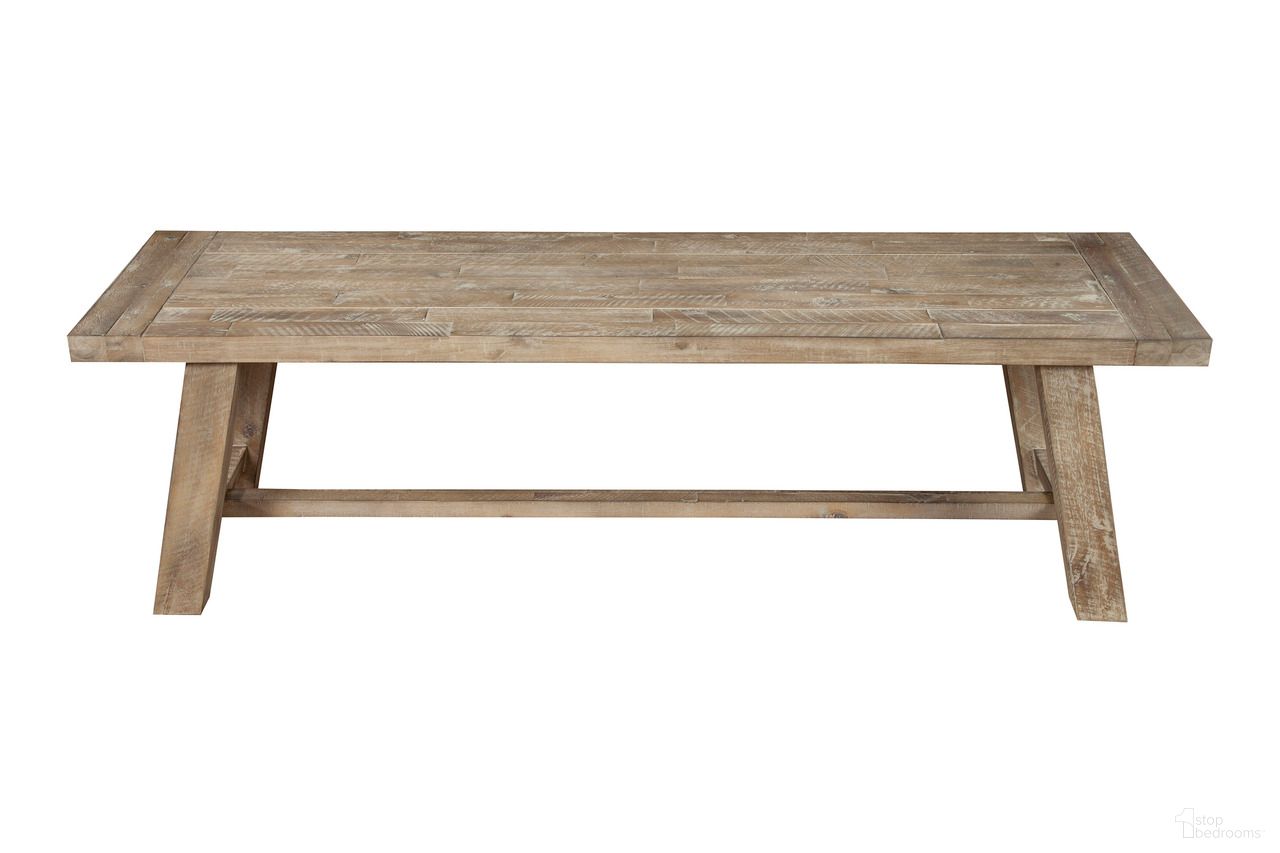 The appearance of Newberry Bench In Weathered Natural designed by Alpine in the country / farmhouse interior design. This weathered natural piece of furniture was selected by 1StopBedrooms from Newberry Collection to add a touch of cosiness and style into your home. Sku: 2068-03. Material: Acacia.