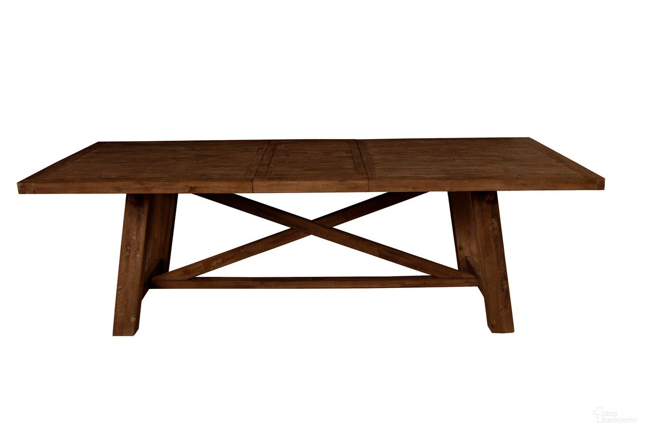 Newberry Rectangular Dining Table In Medium Brown