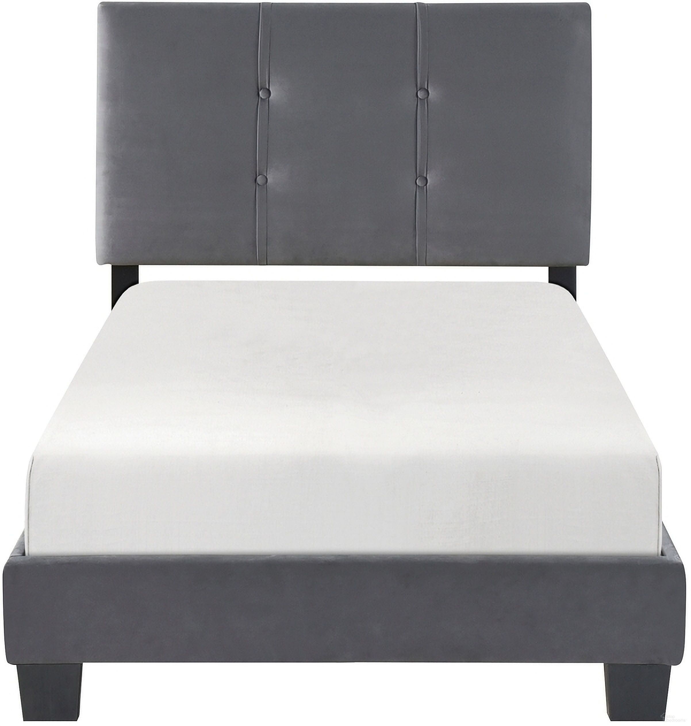 Newberry Twin Platform Bed In Gray