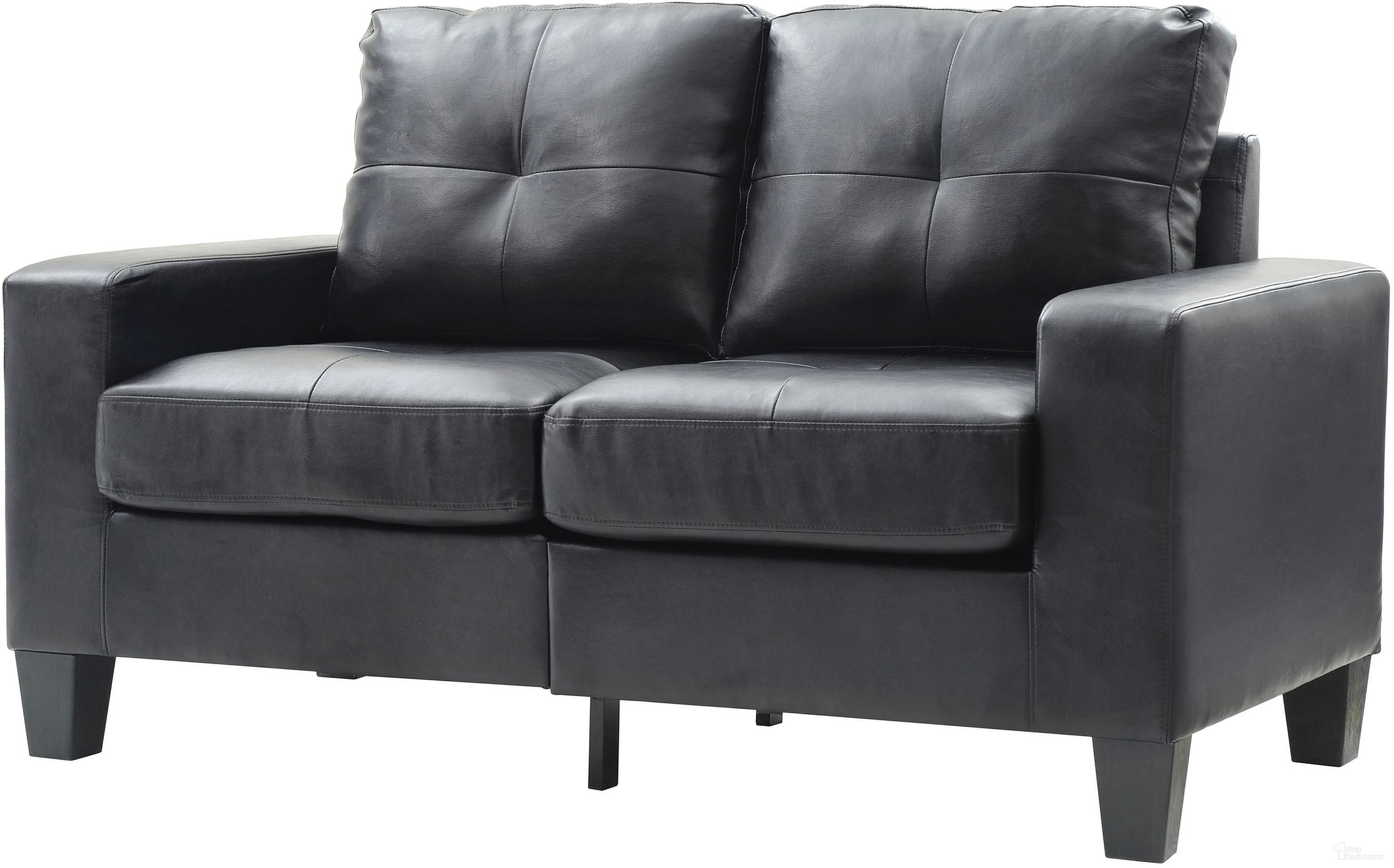 The appearance of Newbury Modular Loveseat (Black) designed by Glory in the modern / contemporary interior design. This black leather piece of furniture was selected by 1StopBedrooms from Newbury Collection to add a touch of cosiness and style into your home. Sku: G463A-L-Newbury Modular Loveseat. Material: Faux Leather.