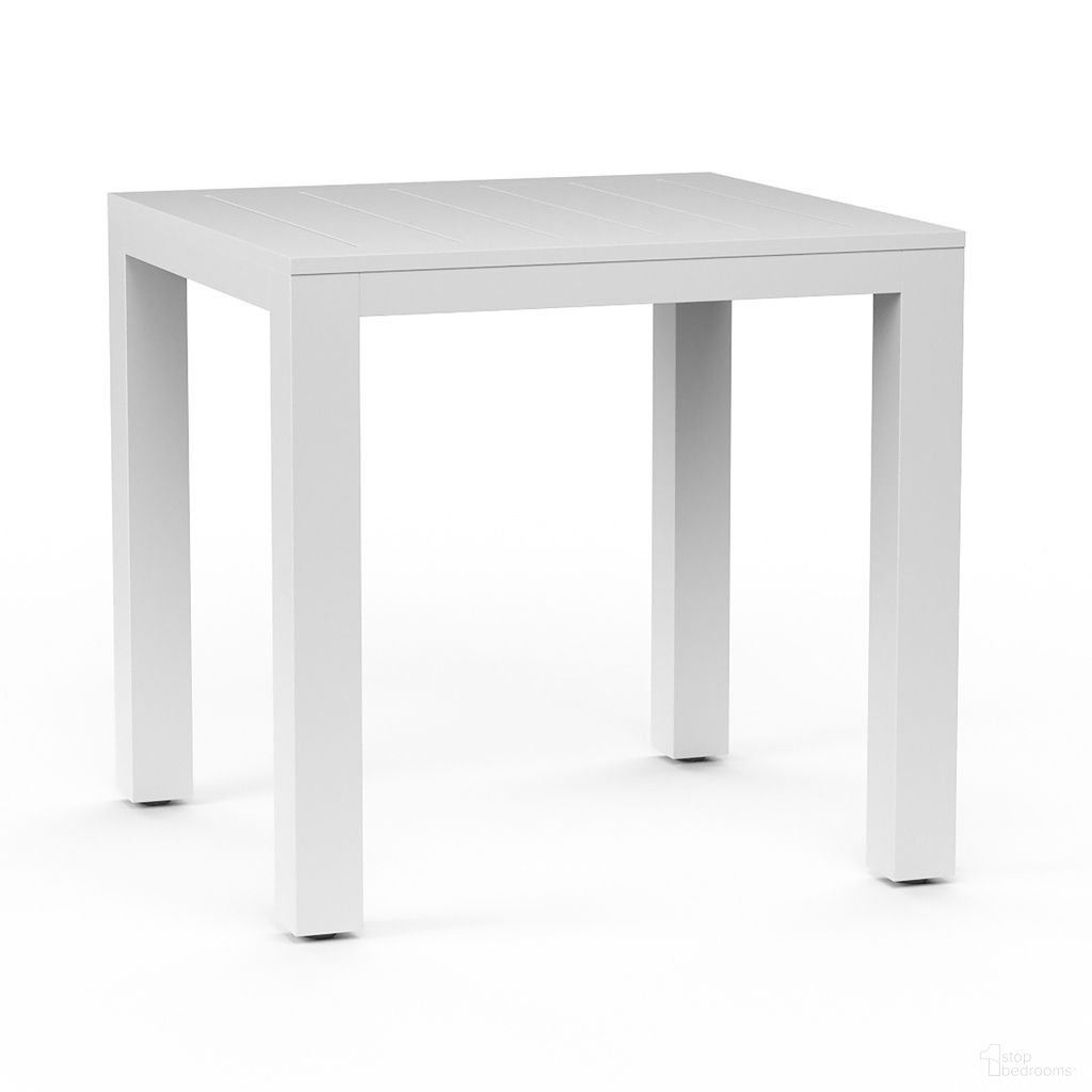 The appearance of Newport 40" Pub Table in Satin White designed by Sunset West in the modern / contemporary interior design. This satin white piece of furniture  was selected by 1StopBedrooms from Newport Collection to add a touch of cosiness and style into your home. Sku: SW4801-PT. Material: Aluminum.