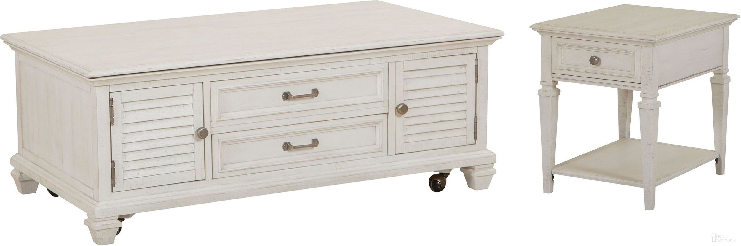 The appearance of Newport Alabaster Lift Top Occasional Table Set designed by Magnussen in the transitional interior design. This white piece of furniture  was selected by 1StopBedrooms from Newport Collection to add a touch of cosiness and style into your home. Sku: T5430-50;T5430-03. Material: Pine.