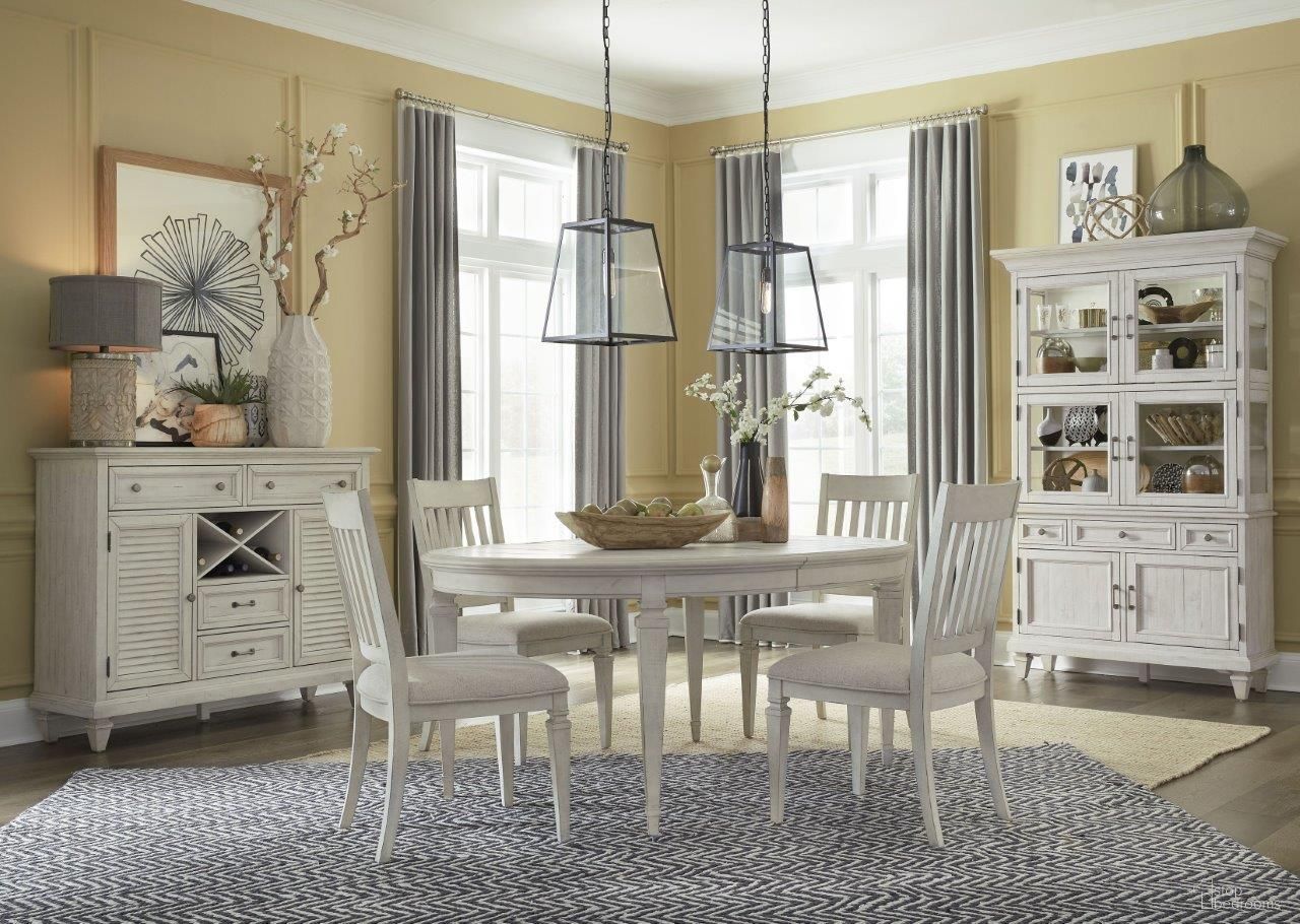 Newport Alabaster Round Extendable Dining Room Set