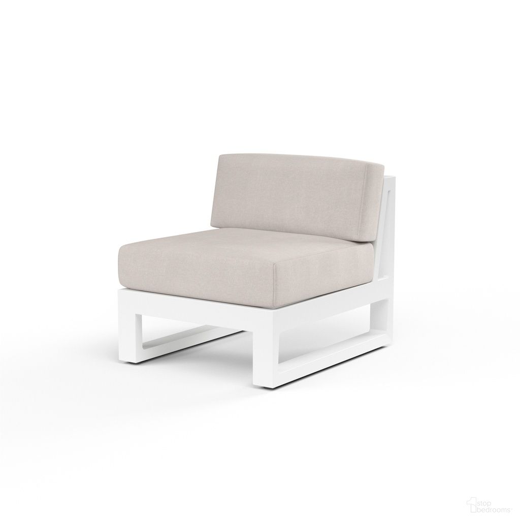 The appearance of Newport Armless Club Chair in Canvas Natural designed by Sunset West in the modern / contemporary interior design. This canvas natural piece of furniture  was selected by 1StopBedrooms from Newport Collection to add a touch of cosiness and style into your home. Sku: SW4801-AC-5404. Material: Aluminum.