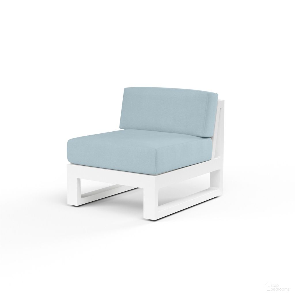 The appearance of Newport Armless Club Chair in Canvas Skyline designed by Sunset West in the modern / contemporary interior design. This canvas skyline piece of furniture was selected by 1StopBedrooms from Newport Collection to add a touch of cosiness and style into your home. Sku: SW4801-AC-14091. Material: Aluminum.
