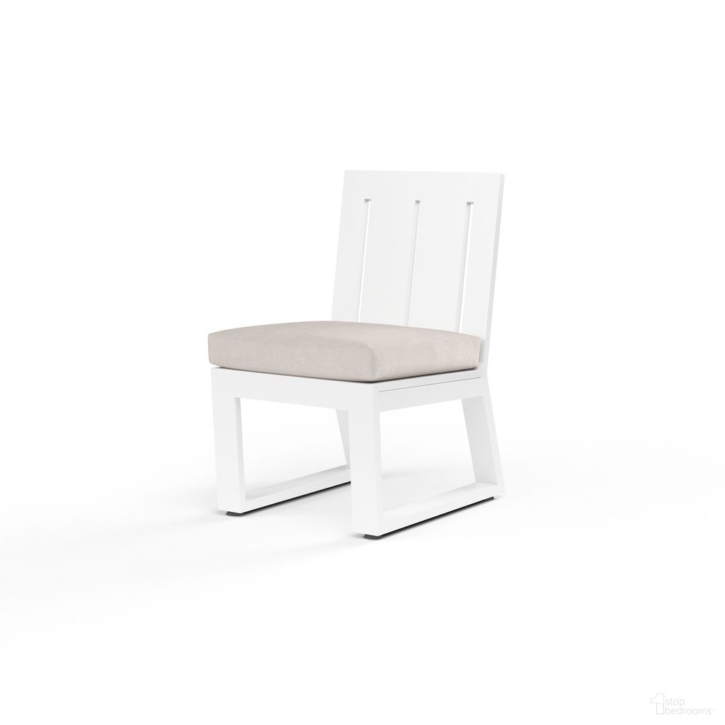 The appearance of Newport Armless Dining Chair in Canvas Natural designed by Sunset West in the modern / contemporary interior design. This canvas natural piece of furniture was selected by 1StopBedrooms from Newport Collection to add a touch of cosiness and style into your home. Sku: SW4801-1A-5404. Material: Aluminum.