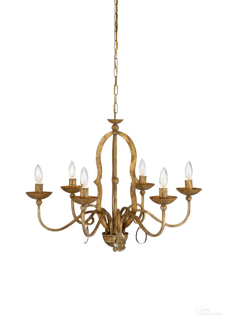 The appearance of Newport Chandelier In Gold designed by Chelsea House in the modern / contemporary interior design. This gold piece of furniture  was selected by 1StopBedrooms from Bill Cain Collection to add a touch of cosiness and style into your home. Sku: 68418. Material: Wood.