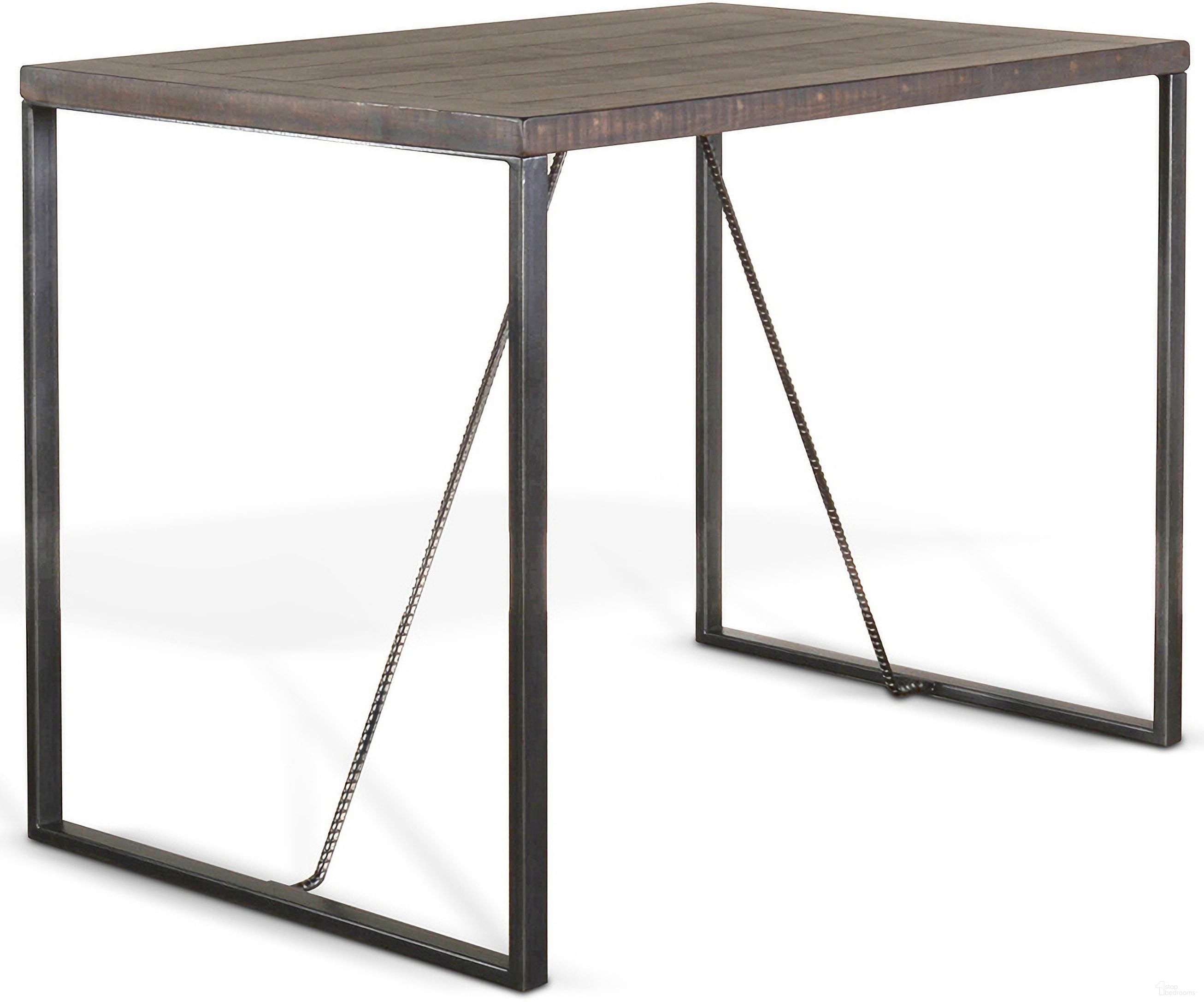 The appearance of Newport Counter Height Table In Dark Brown designed by Sunny Designs in the industrial interior design. This tobacco piece of furniture  was selected by 1StopBedrooms from Homestead Collection to add a touch of cosiness and style into your home. Sku: 1145TL-36. Table Base Style: Trestle. Table Top Shape: Rectangular. Size: 47". Material: Solid Wood.
