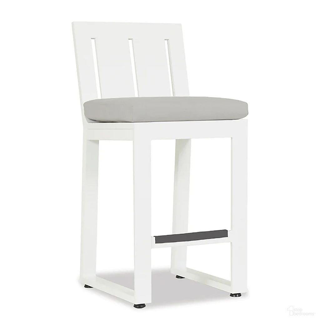 Newport Counter Stool in Cast Silver