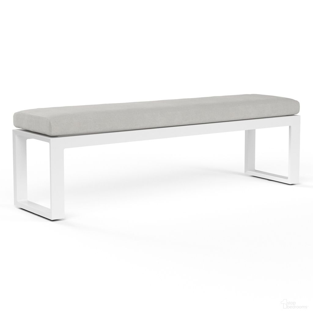 The appearance of Newport Dining Bench in Cast Silver designed by Sunset West in the modern / contemporary interior design. This cast silver piece of furniture  was selected by 1StopBedrooms from Newport Collection to add a touch of cosiness and style into your home. Sku: SW4801-BNC-SLV-STKIT. Material: Aluminum.