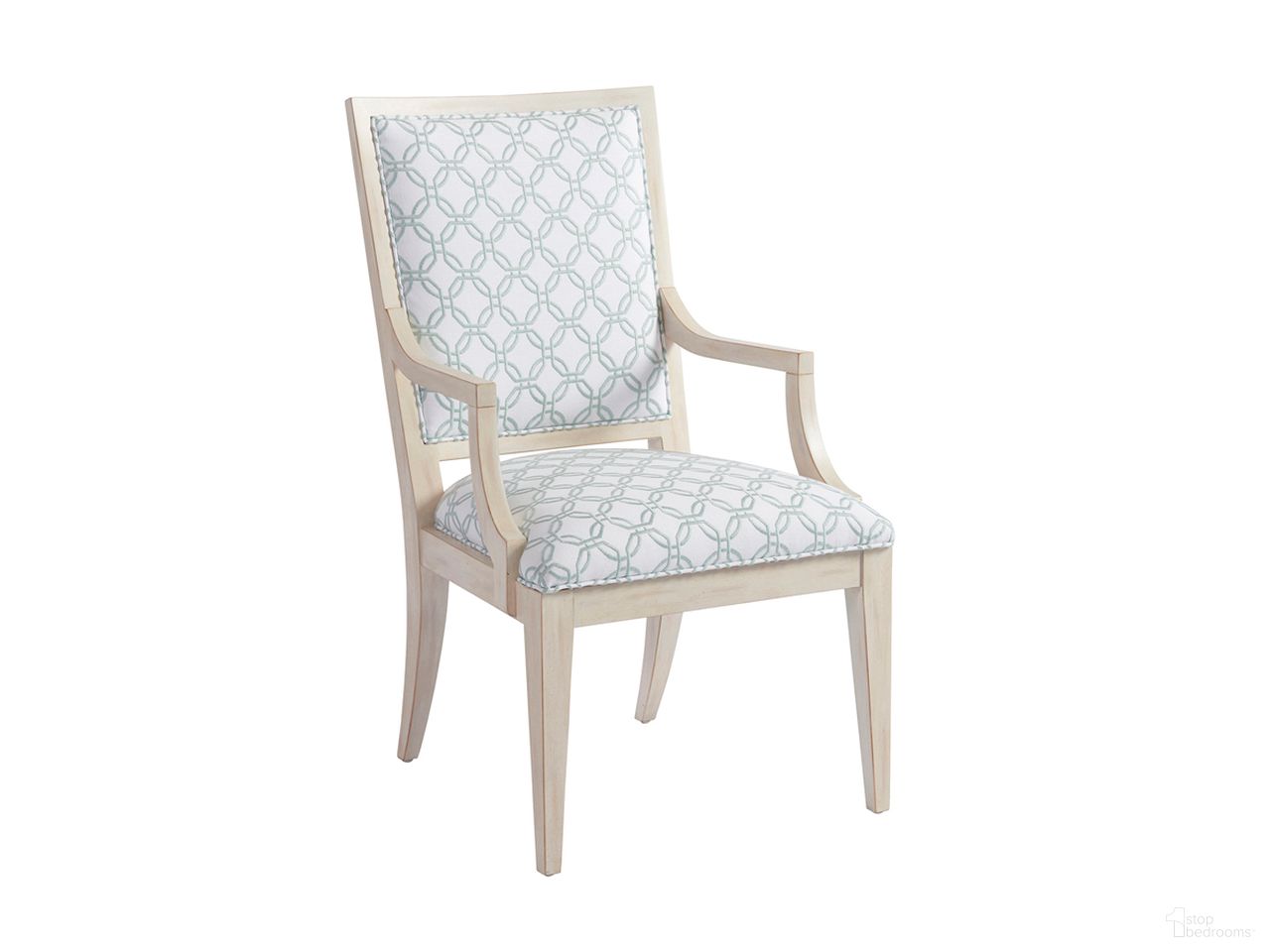 The appearance of Newport Eastbluff Upholstered Arm Chair In Light Blue designed by Barclay Butera in the transitional interior design. This light blue piece of furniture was selected by 1StopBedrooms from Newport Collection to add a touch of cosiness and style into your home. Sku: 921-881. Material: Fabric. Chair Type: Arm Chair.