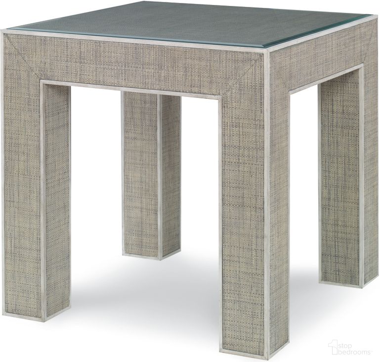 The appearance of Newport End Table In French Grey designed by Century Furniture in the modern / contemporary interior design. This french grey piece of furniture  was selected by 1StopBedrooms from Curate Collection to add a touch of cosiness and style into your home. Sku: CT5017-FG-PN. Material: Raffia.
