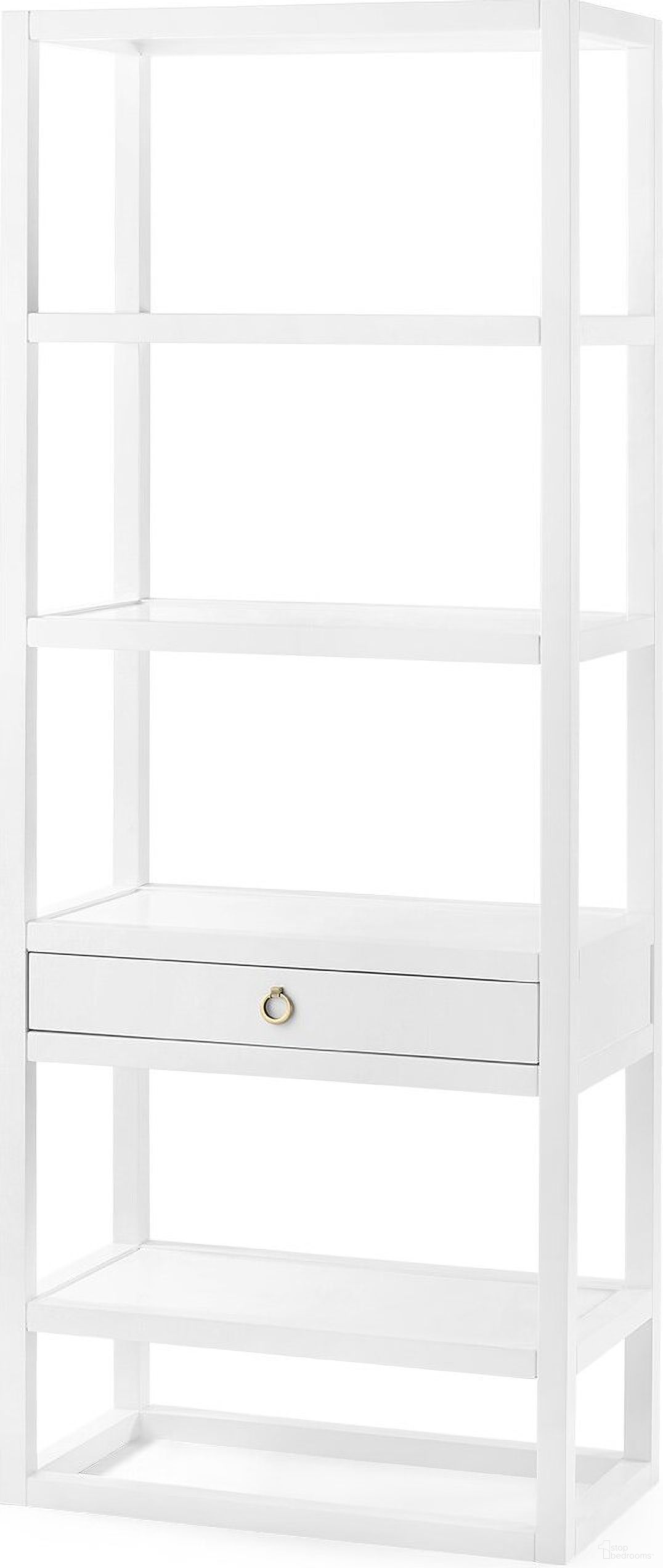 The appearance of Newport Etagere In White Pearl designed by Villa & House in the transitional interior design. This white pearl piece of furniture  was selected by 1StopBedrooms from Newport Collection to add a touch of cosiness and style into your home. Sku: NEW-475-09. Material: Wood.