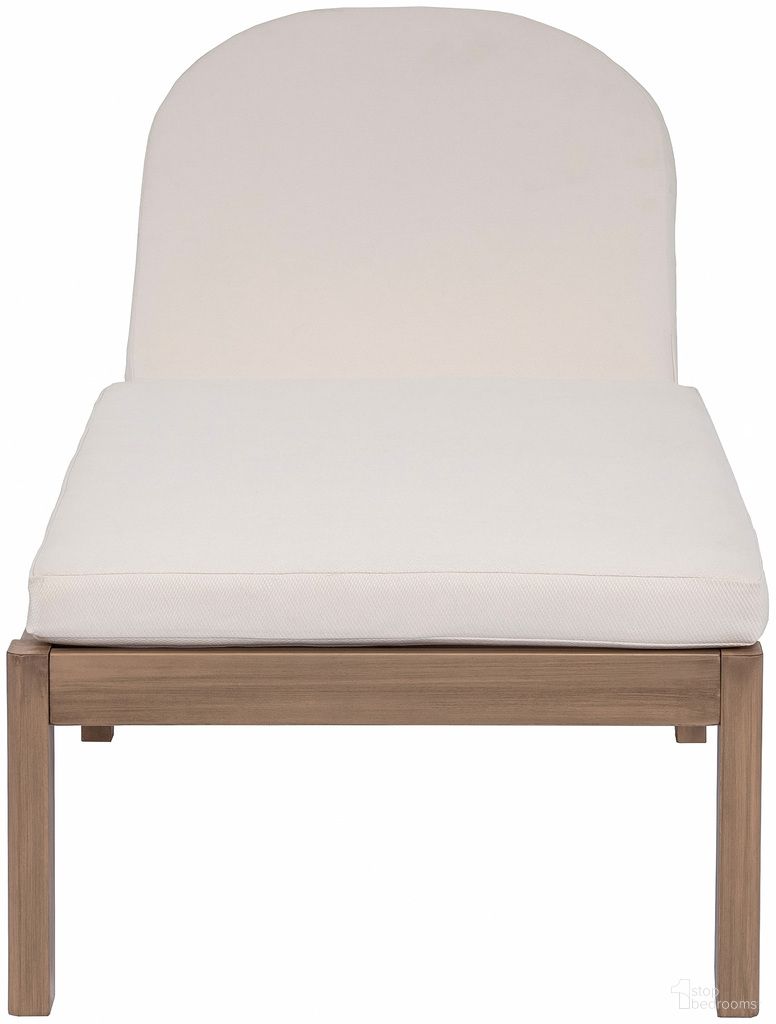 The appearance of Newport Fabric Upholstered Outdoor Patio Lounge Chair In Cream and Natural designed by Meridian in the modern / contemporary interior design. This natural/cream piece of furniture  was selected by 1StopBedrooms from Newport Collection to add a touch of cosiness and style into your home. Sku: 397Cream. Material: Fabric.