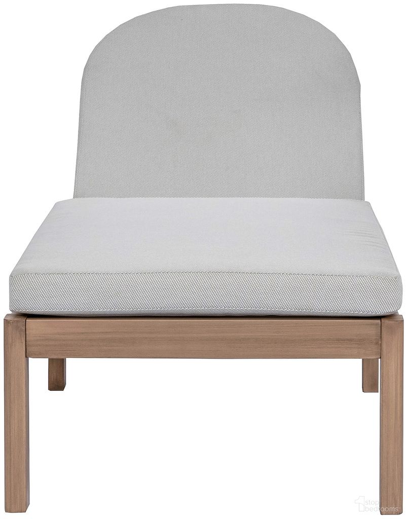 The appearance of Newport Fabric Upholstered Outdoor Patio Lounge Chair In Grey and Natural designed by Meridian in the modern / contemporary interior design. This grey and natural piece of furniture  was selected by 1StopBedrooms from Newport Collection to add a touch of cosiness and style into your home. Sku: 397Grey. Material: Fabric.