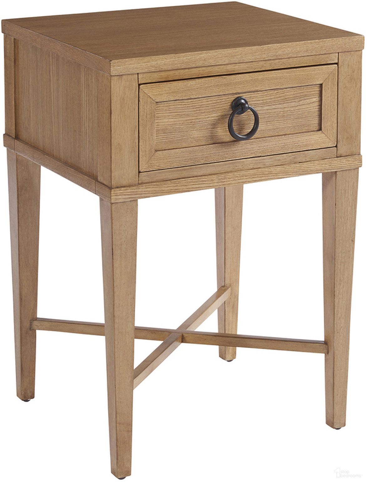 The appearance of Newport Clay Night Table In Sandstone designed by Barclay Butera in the transitional interior design. This sandstone piece of furniture  was selected by 1StopBedrooms from Newport Collection to add a touch of cosiness and style into your home. Sku: 920-622. Material: Wood.