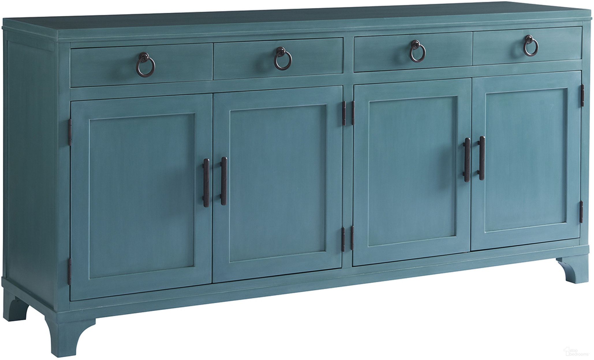The appearance of Newport Bayside Buffet In Seaglass designed by Barclay Butera in the transitional interior design. This seaglass piece of furniture was selected by 1StopBedrooms from Newport Collection to add a touch of cosiness and style into your home. Sku: 923-852. Material: Wood.