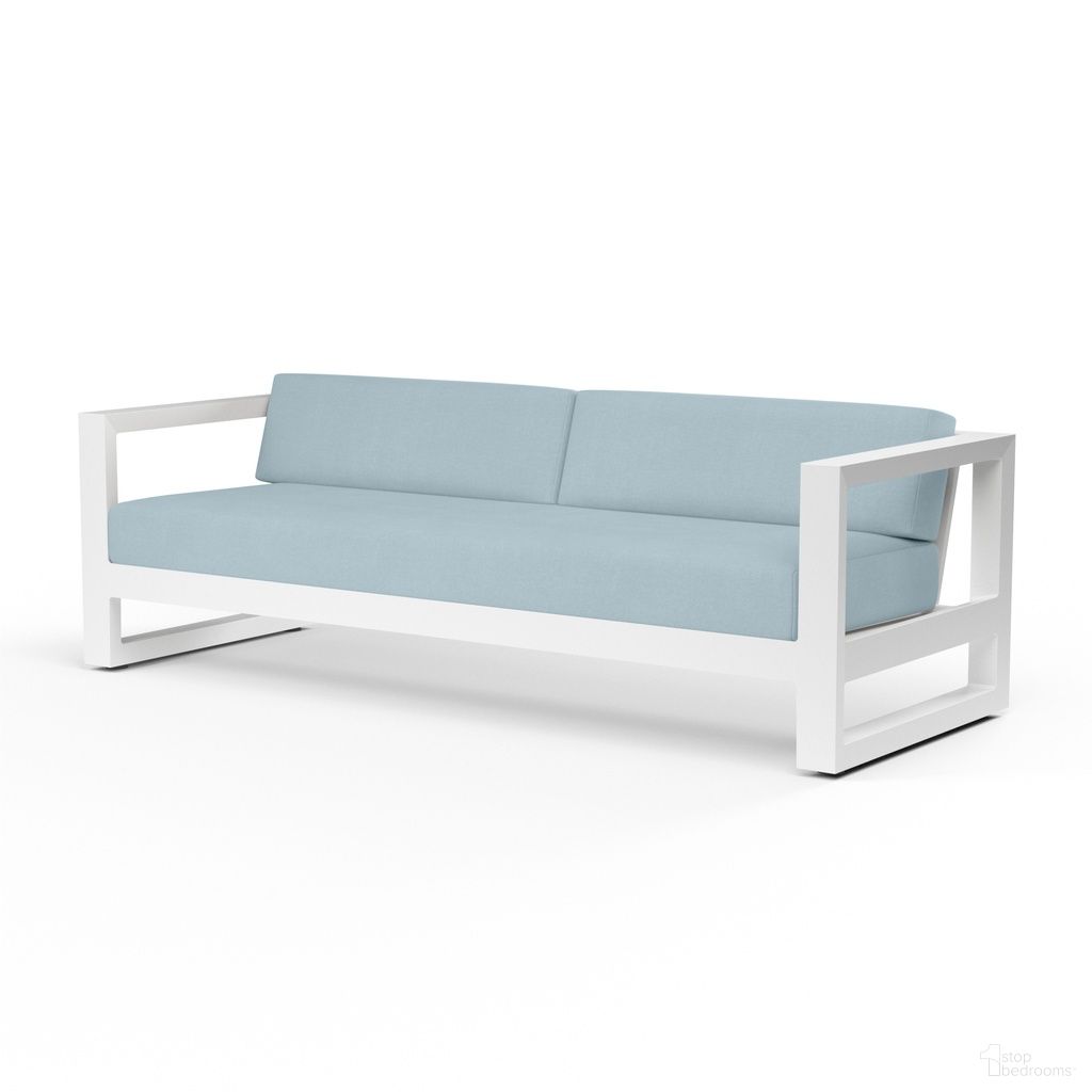 The appearance of Newport Sofa in Canvas Skyline designed by Sunset West in the modern / contemporary interior design. This canvas skyline piece of furniture was selected by 1StopBedrooms from Newport Collection to add a touch of cosiness and style into your home. Sku: SW4801-23-14091. Material: Aluminum.