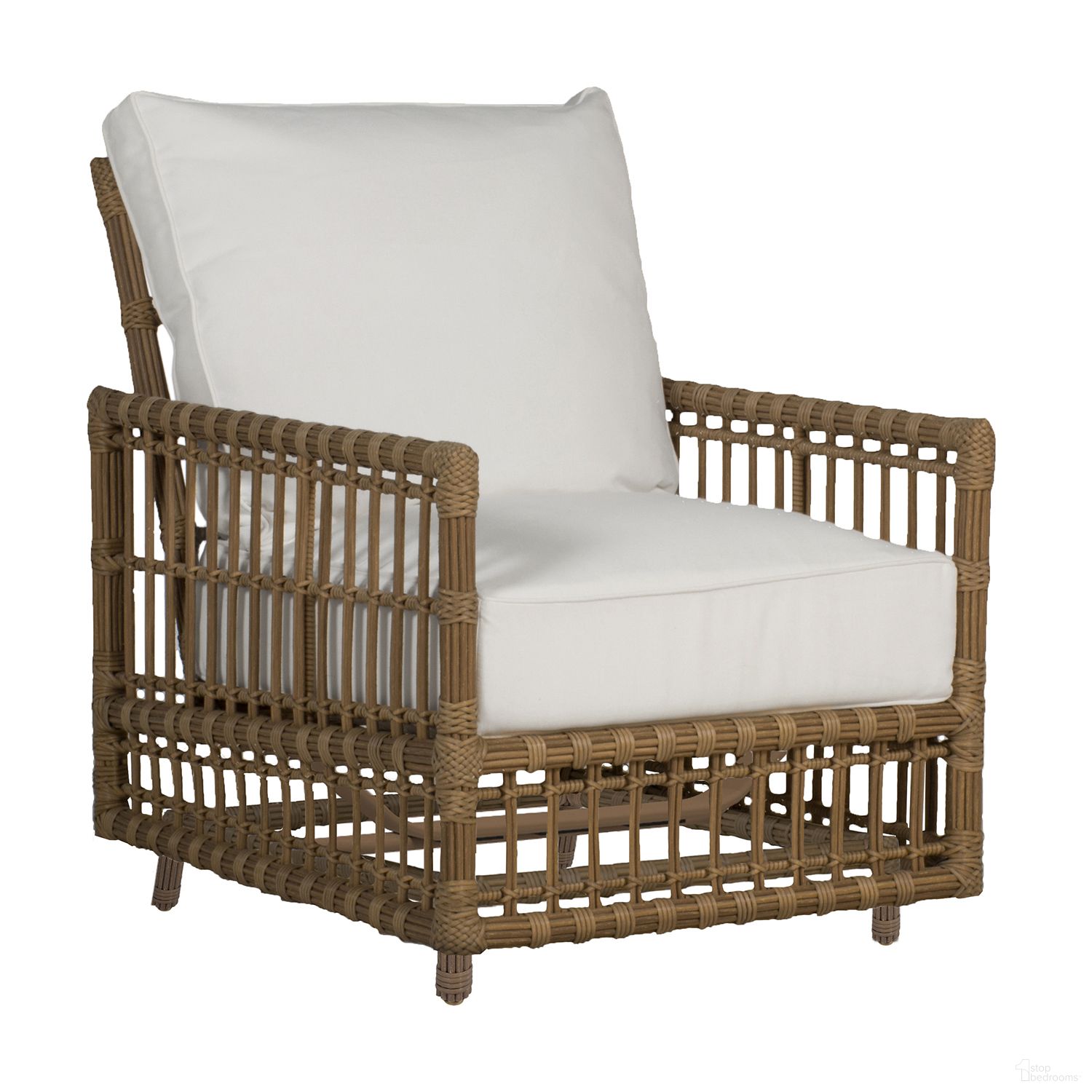 The appearance of Newport Woven Spring Lounge In Bali Pearl designed by Summer Classics in the transitional interior design. This bali pearl piece of furniture was selected by 1StopBedrooms from Newport Collection to add a touch of cosiness and style into your home. Sku: 321966+C811P4219N. Material: Wicker.