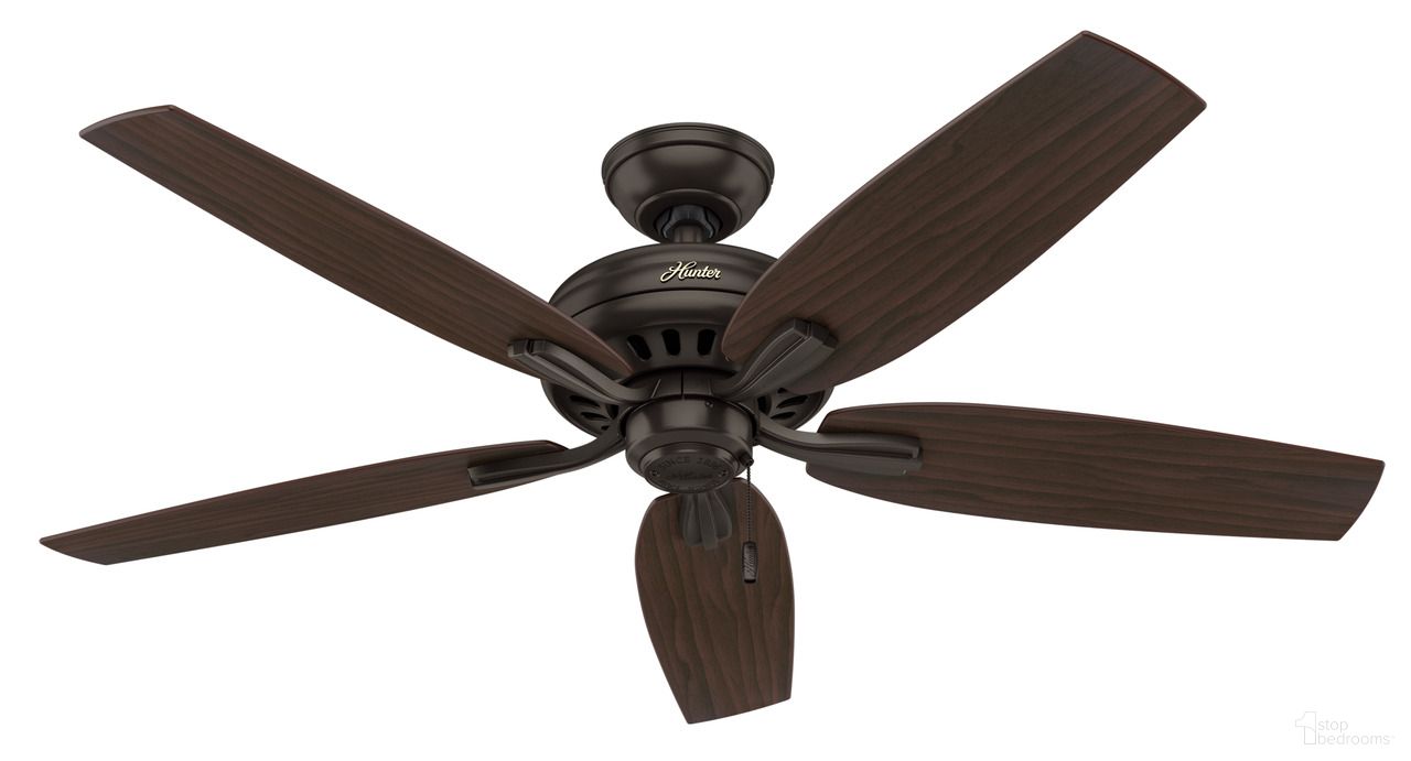 Newsome 52 Inch Ceiling Fan and Pull Chain In Premier Bronze and Roasted Walnut