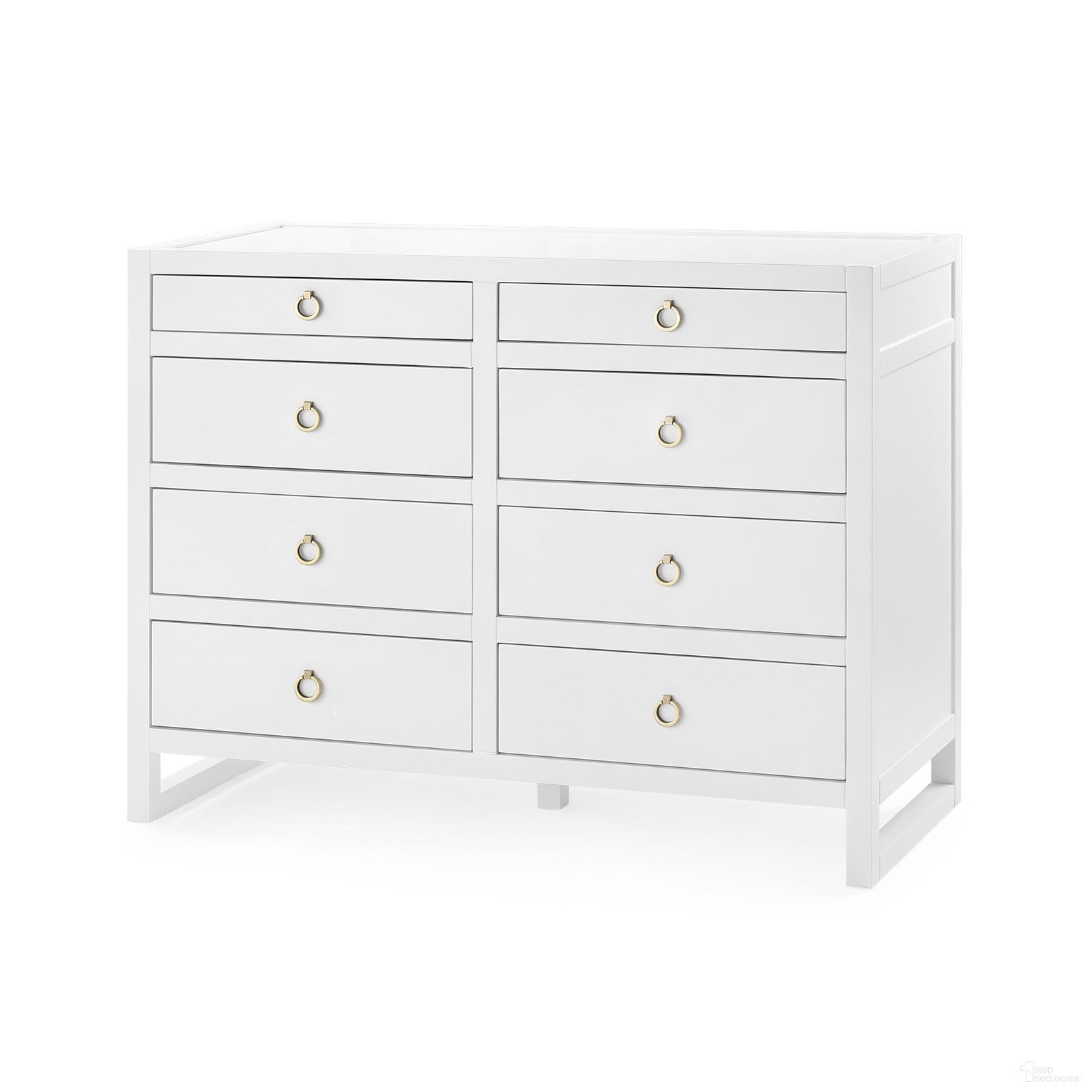 The appearance of Newton Large 8-Drawer In White Pearl designed by Villa & House in the transitional interior design. This white pearl piece of furniture was selected by 1StopBedrooms from Newton Collection to add a touch of cosiness and style into your home. Sku: NTN-225-09. Material: Wood.