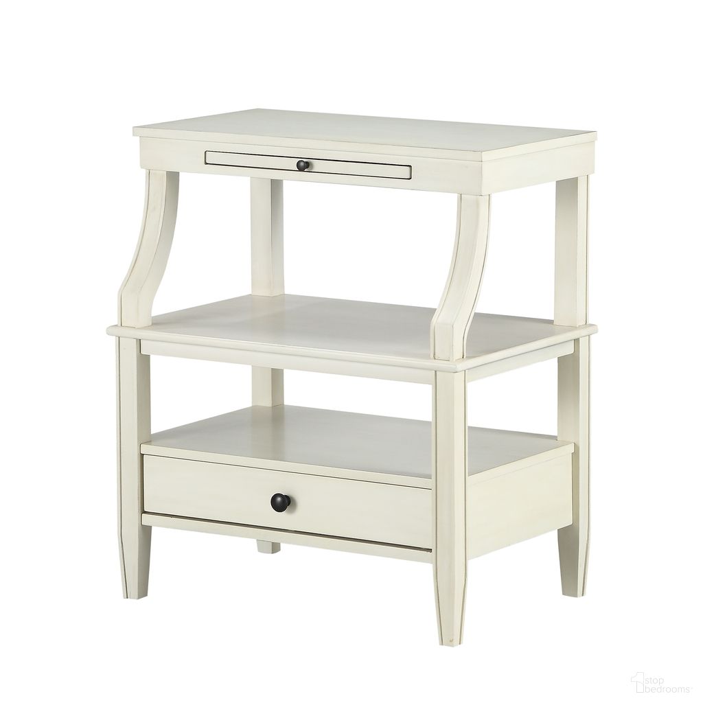 Newton Storage Nightstand In Antique White