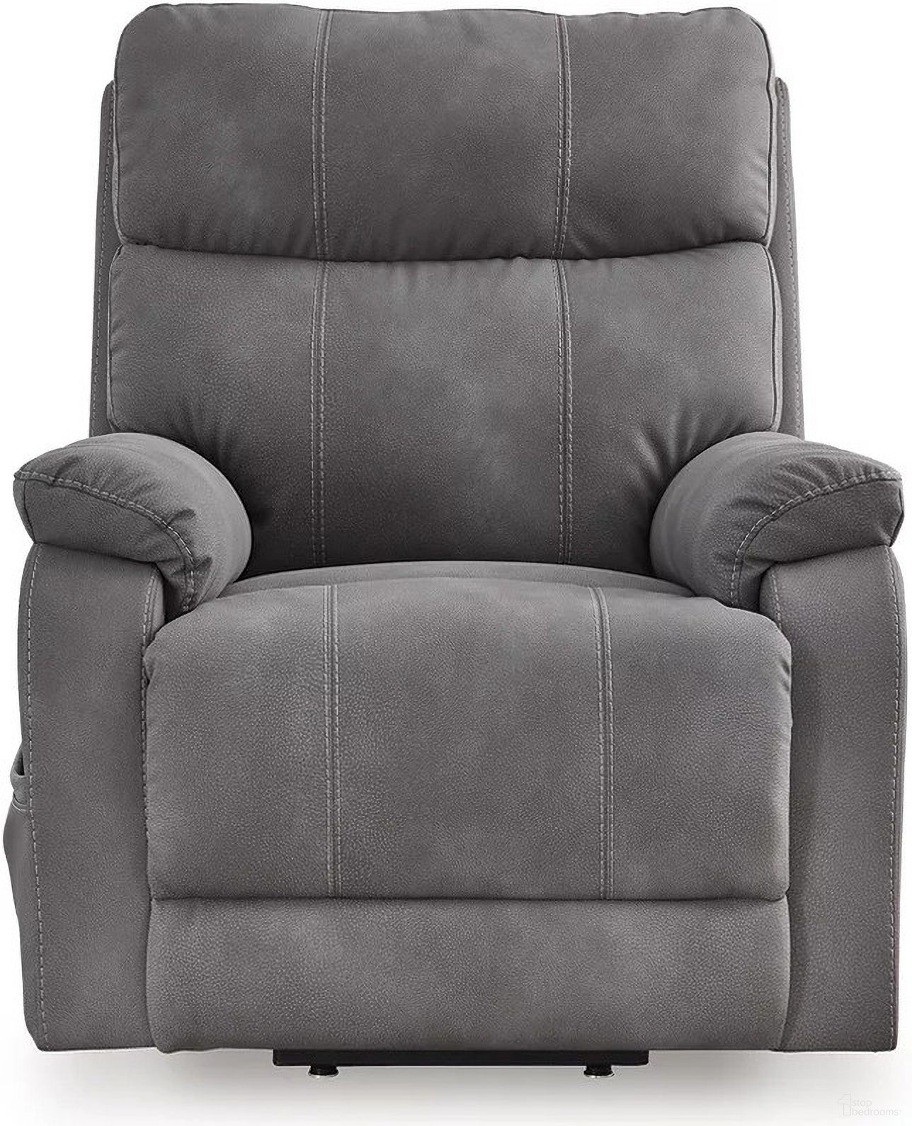 The appearance of Next-Gen Durapella Power Lift Recliner In Slate designed by Signature Design by Ashley in the modern / contemporary interior design. This slate piece of furniture was selected by 1StopBedrooms from Next-Gen Durapella Collection to add a touch of cosiness and style into your home. Sku: 4070812. Material: Fabric.