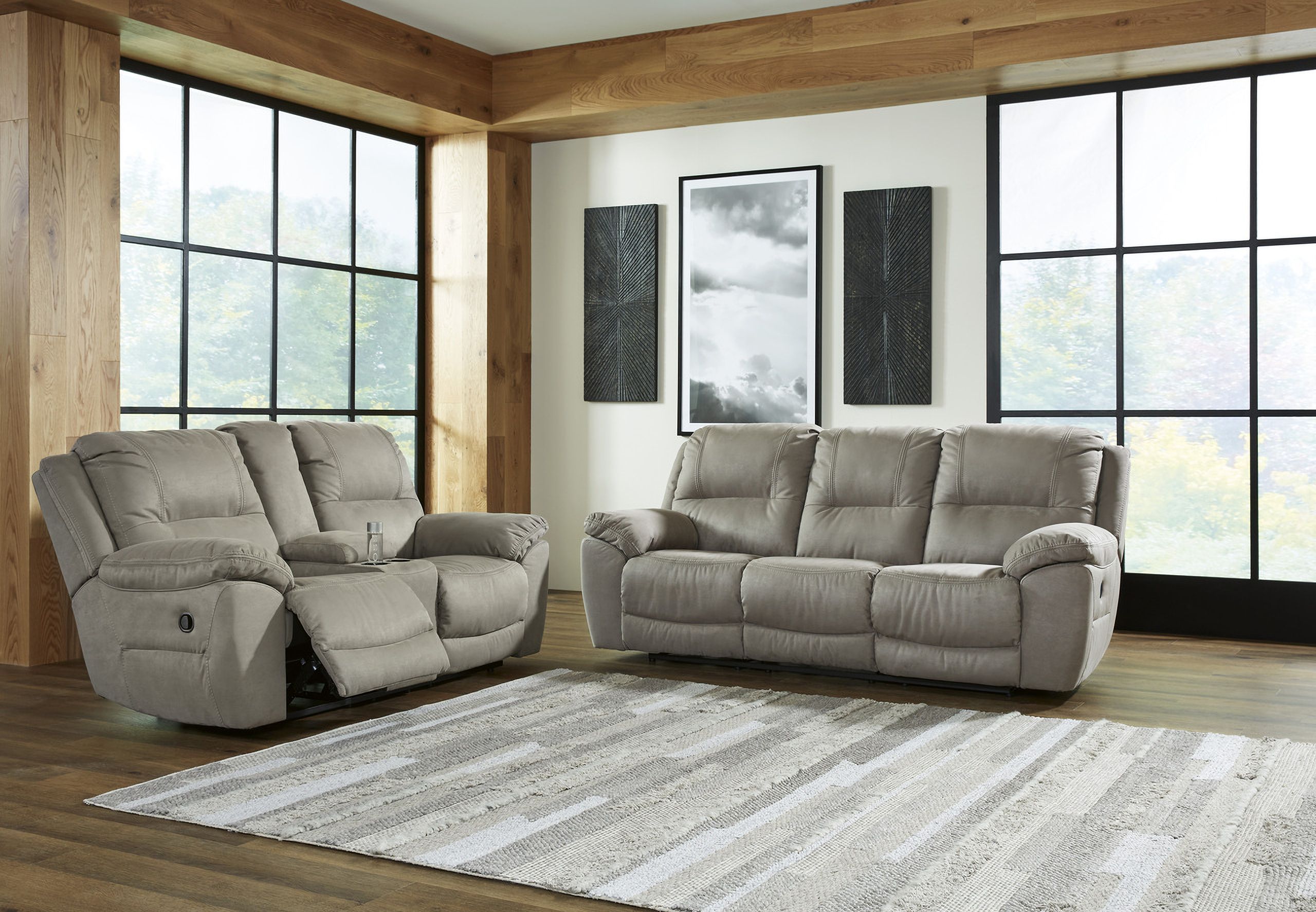The appearance of Next-Gen Gaucho Reclining Living Room Set In Putty designed by Signature Design by Ashley in the modern / contemporary interior design. This putty piece of furniture  was selected by 1StopBedrooms from Next-Gen Gaucho Collection to add a touch of cosiness and style into your home. Sku: 5420388;5420394. Material: Fabric.
