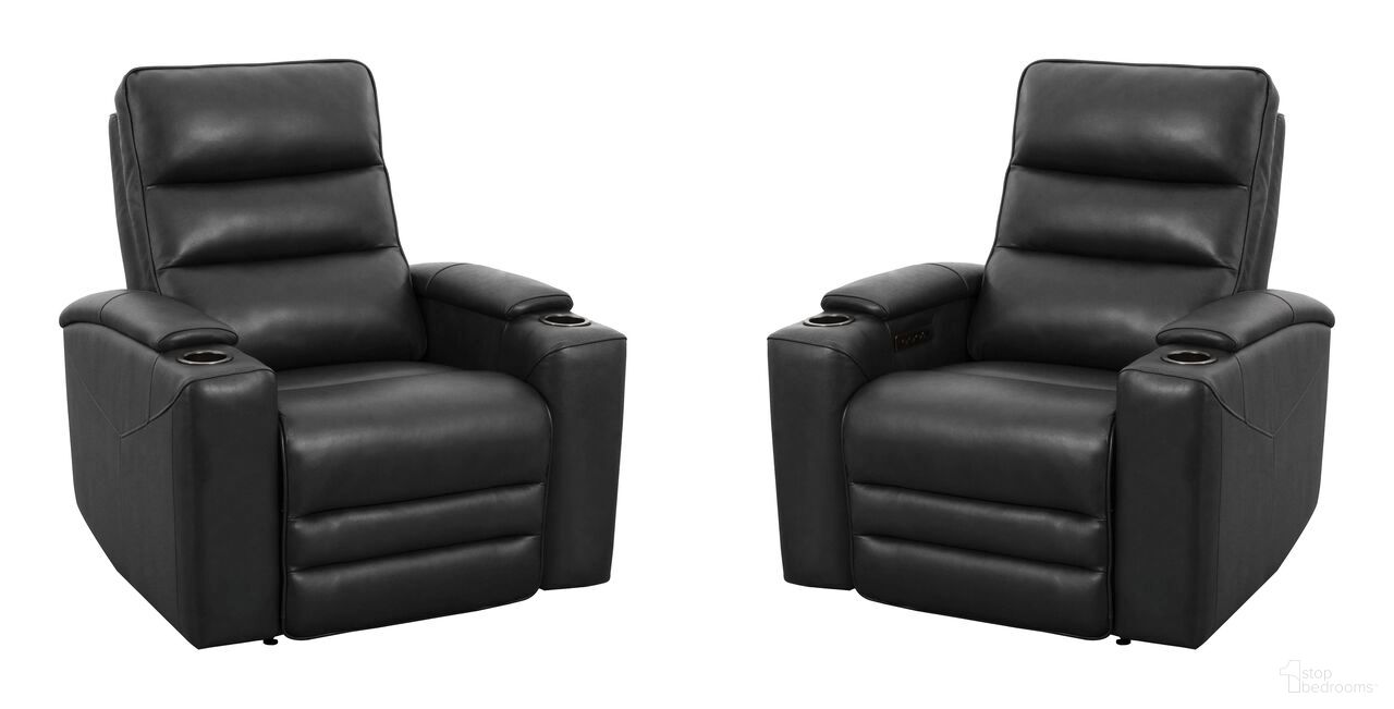 Nexus Zero Gravity Power Recliner with Headrest and Foodrest Set of 2 In Autumn Black