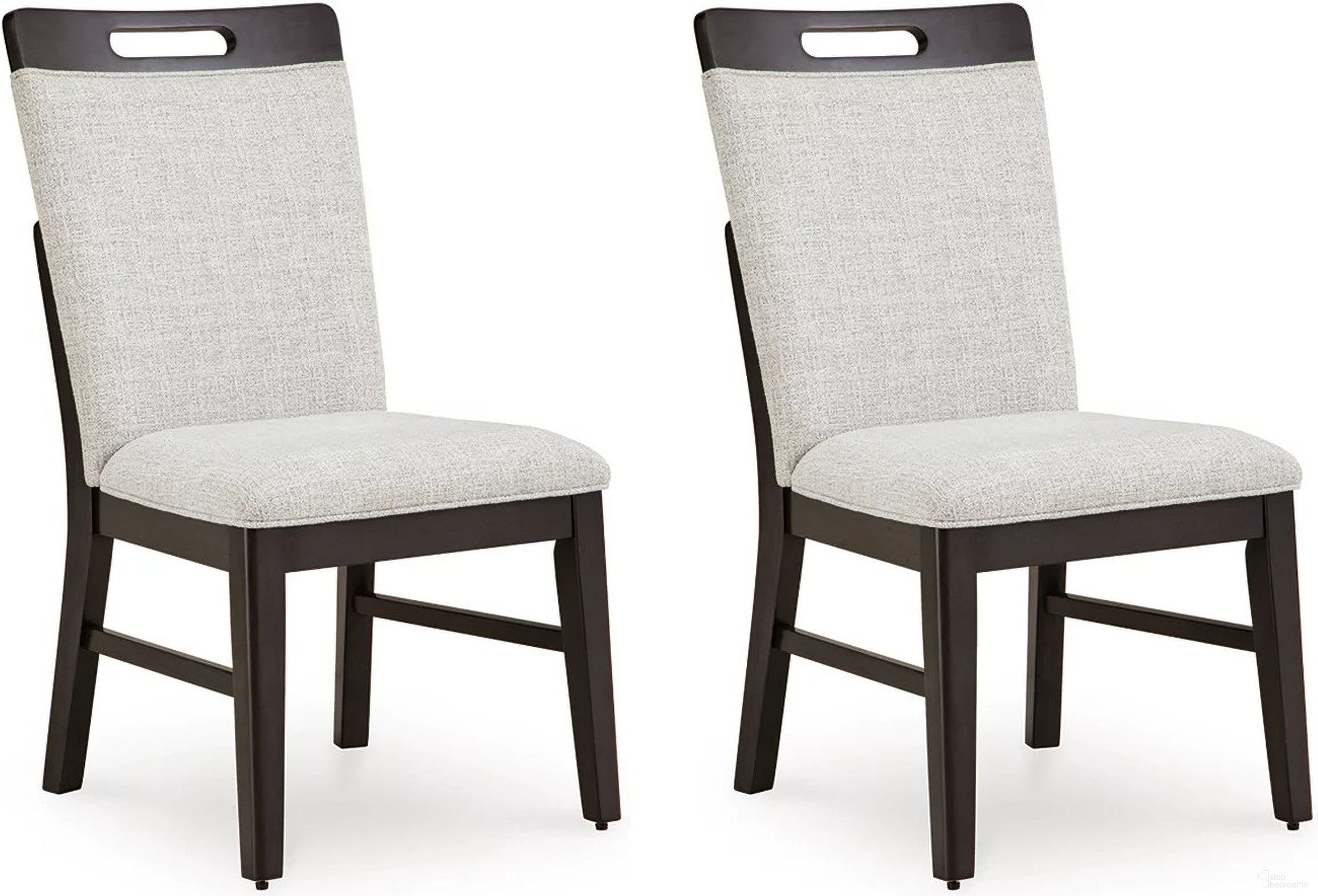 Neymorton - Light Gray / Brown - Dining Upholstered Side Chair (Set of 2)