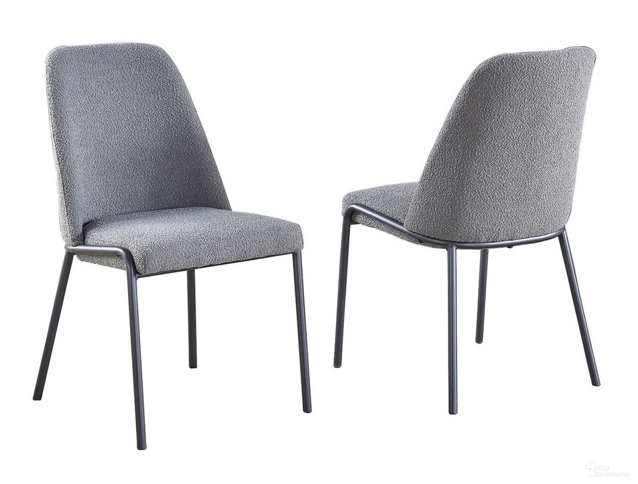 The appearance of Nick Polar Fleece Fabric Side Chairs Set of 2 In Dark Gray and Iron Gray Legs designed by Best Quality Furniture in the modern / contemporary interior design. This dark gray and gray piece of furniture was selected by 1StopBedrooms from Nick Collection to add a touch of cosiness and style into your home. Sku: SC188. Material: Fabric. Chair Type: Side Chair.