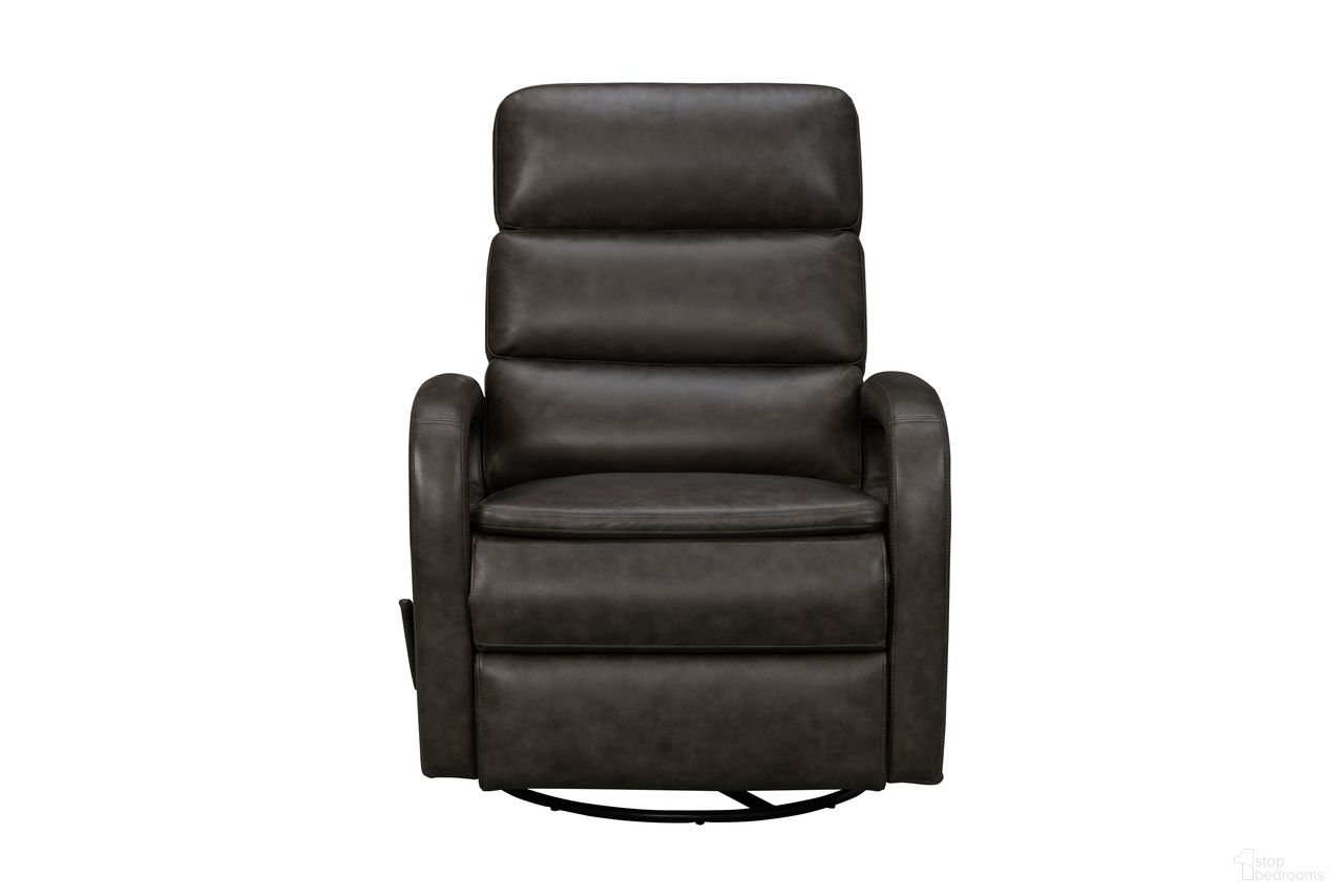 The appearance of Nick Recliner Swivel Glider In Ryegate Gray designed by BarcaLounger in the modern / contemporary interior design. This ryegate gray piece of furniture was selected by 1StopBedrooms from Nick Collection to add a touch of cosiness and style into your home. Sku: 81484370692. Material: Leather.