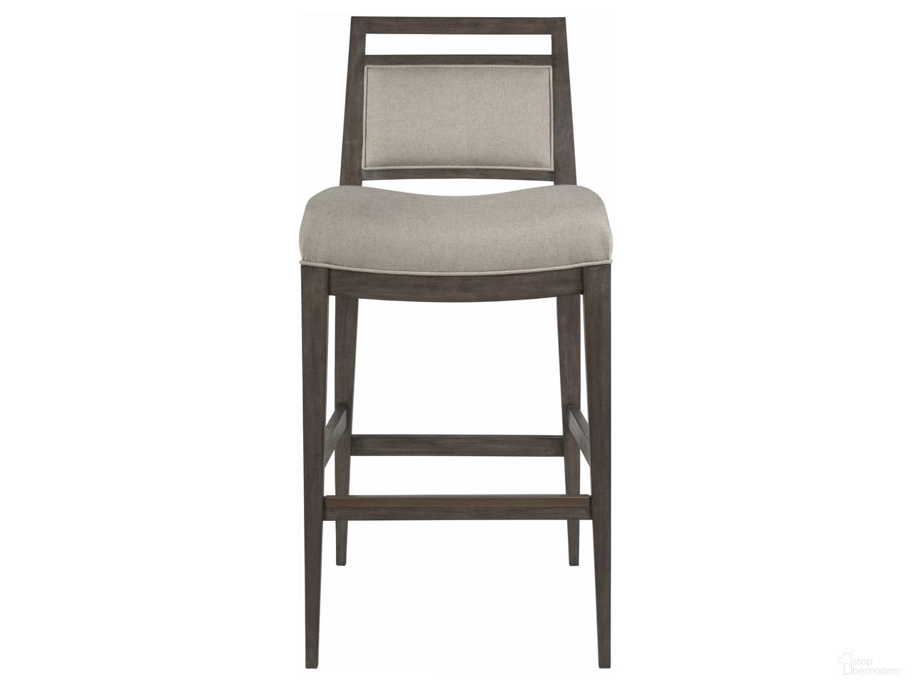 The appearance of Nico Upholstered Barstool In Antico designed by Artistica Home in the transitional interior design. This antico piece of furniture  was selected by 1StopBedrooms from Cohesion Program Collection to add a touch of cosiness and style into your home. Sku: 2222-896-39. Material: Fabric.
