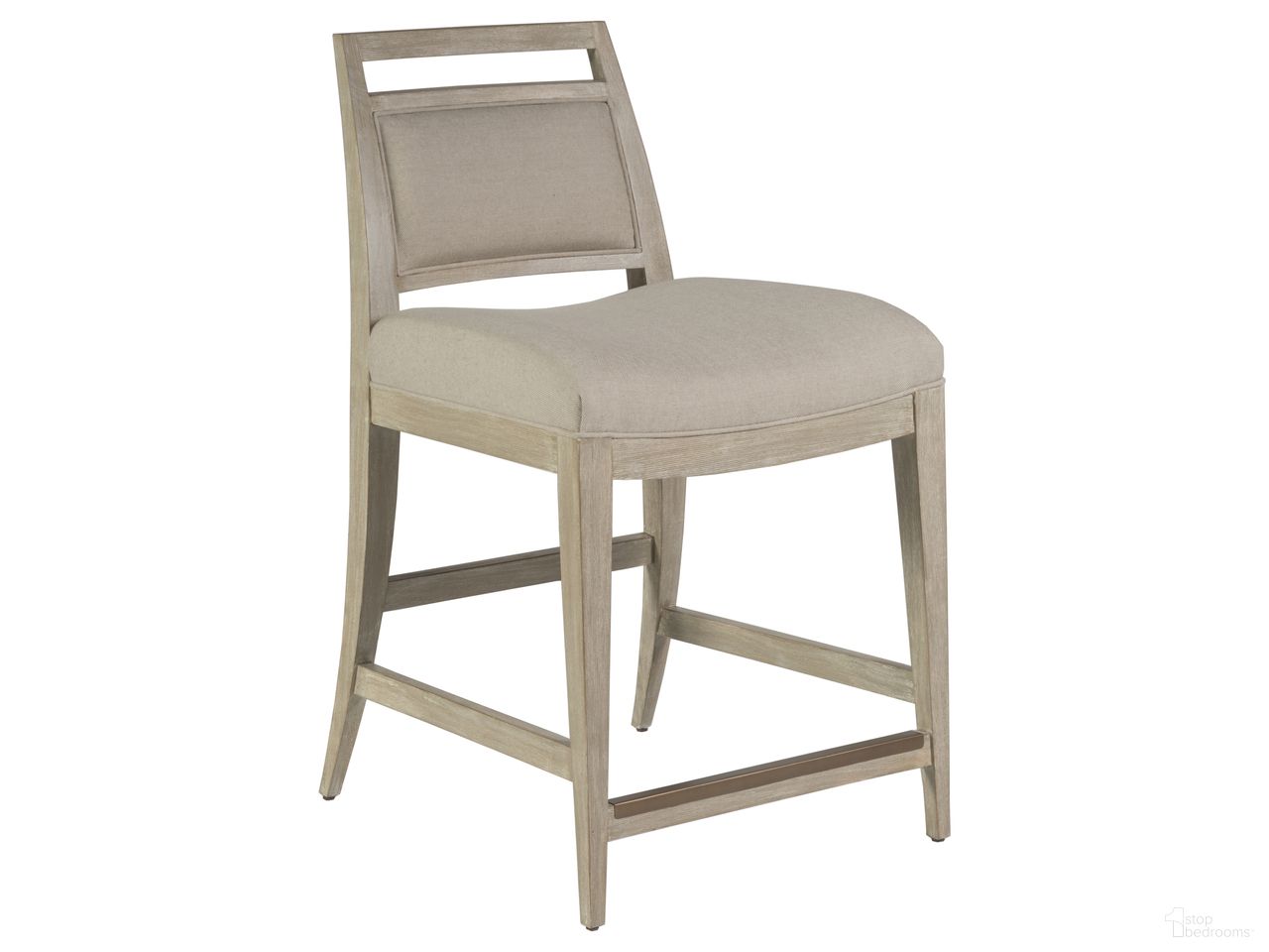 Nico Upholstered Counter Stool In Bianco