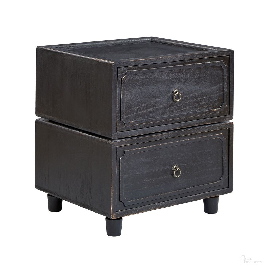 The appearance of Nicole 2-Drawer Nightstand In Black designed by Karat Home in the modern / contemporary interior design. This black piece of furniture was selected by 1StopBedrooms from Nicole Collection to add a touch of cosiness and style into your home. Sku: NSCL1119-BLK. Material: Solid Wood.