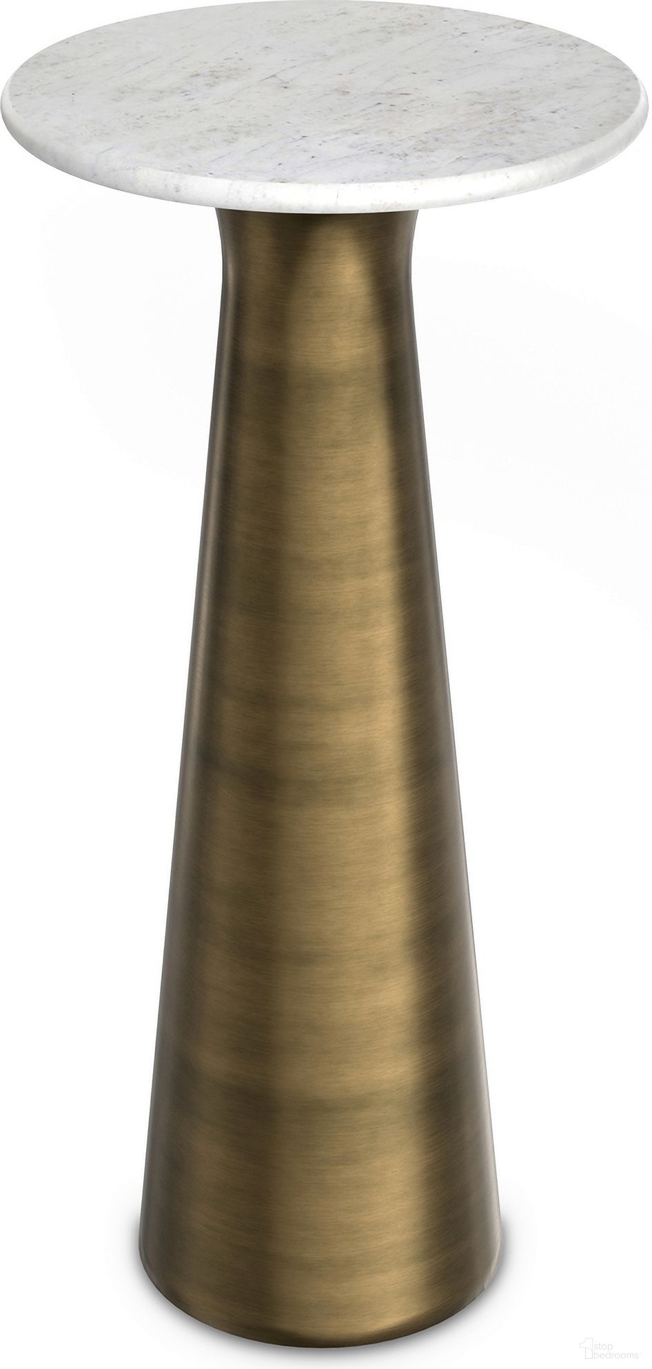 Nicollette Side Table In Antique Brass
