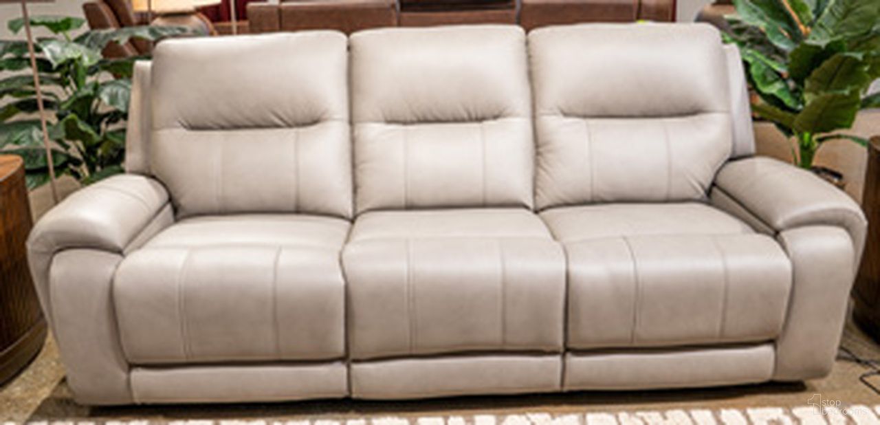 The appearance of Nightfall Mania Power Reclining Sofa with Audio Seating In Ash designed by Signature Design by Ashley in the modern / contemporary interior design. This ash piece of furniture was selected by 1StopBedrooms from Nightfall Mania Collection to add a touch of cosiness and style into your home. Sku: NCU1370015A. Material: Leather Match.