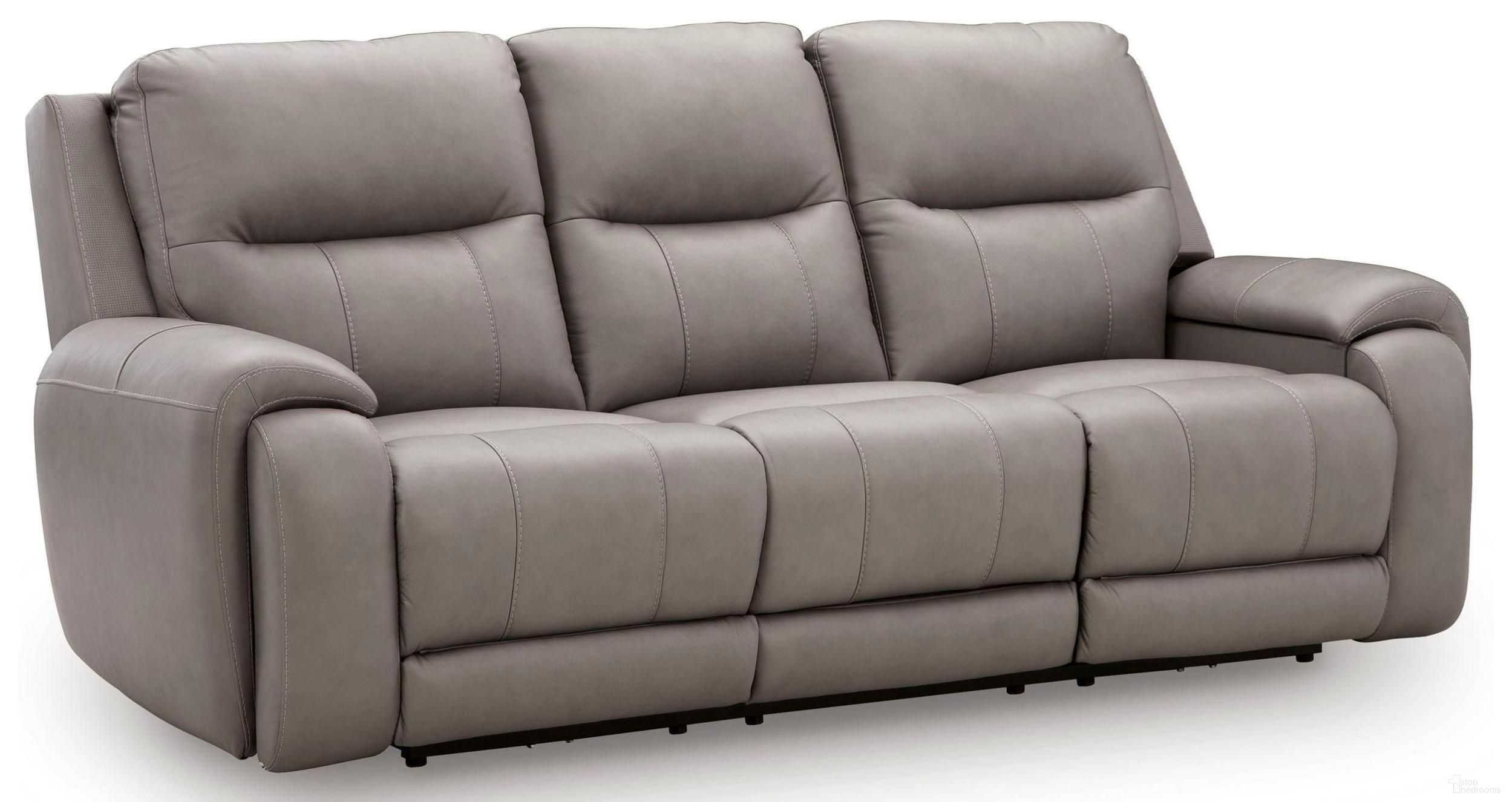 Nightfall Mania Power Reclining Sofa with Audio Seating In Ash