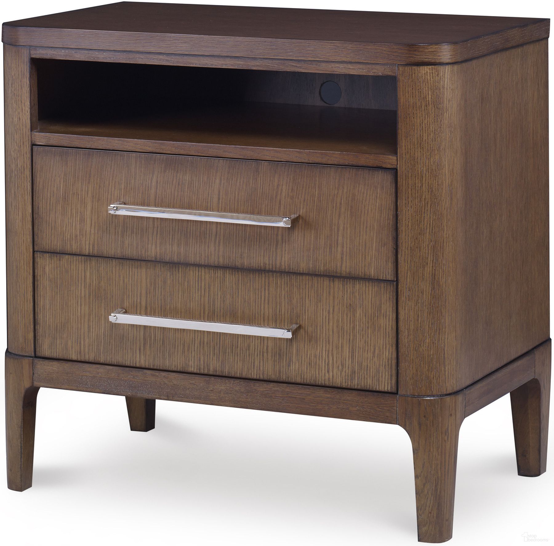The appearance of 2 Drawer Nightstand In Bowery Cerused designed by Century Furniture in the modern / contemporary interior design. This bowery cerused piece of furniture was selected by 1StopBedrooms from Bowery Place Collection to add a touch of cosiness and style into your home. Sku: C4H-222. Material: Oak Veneer.