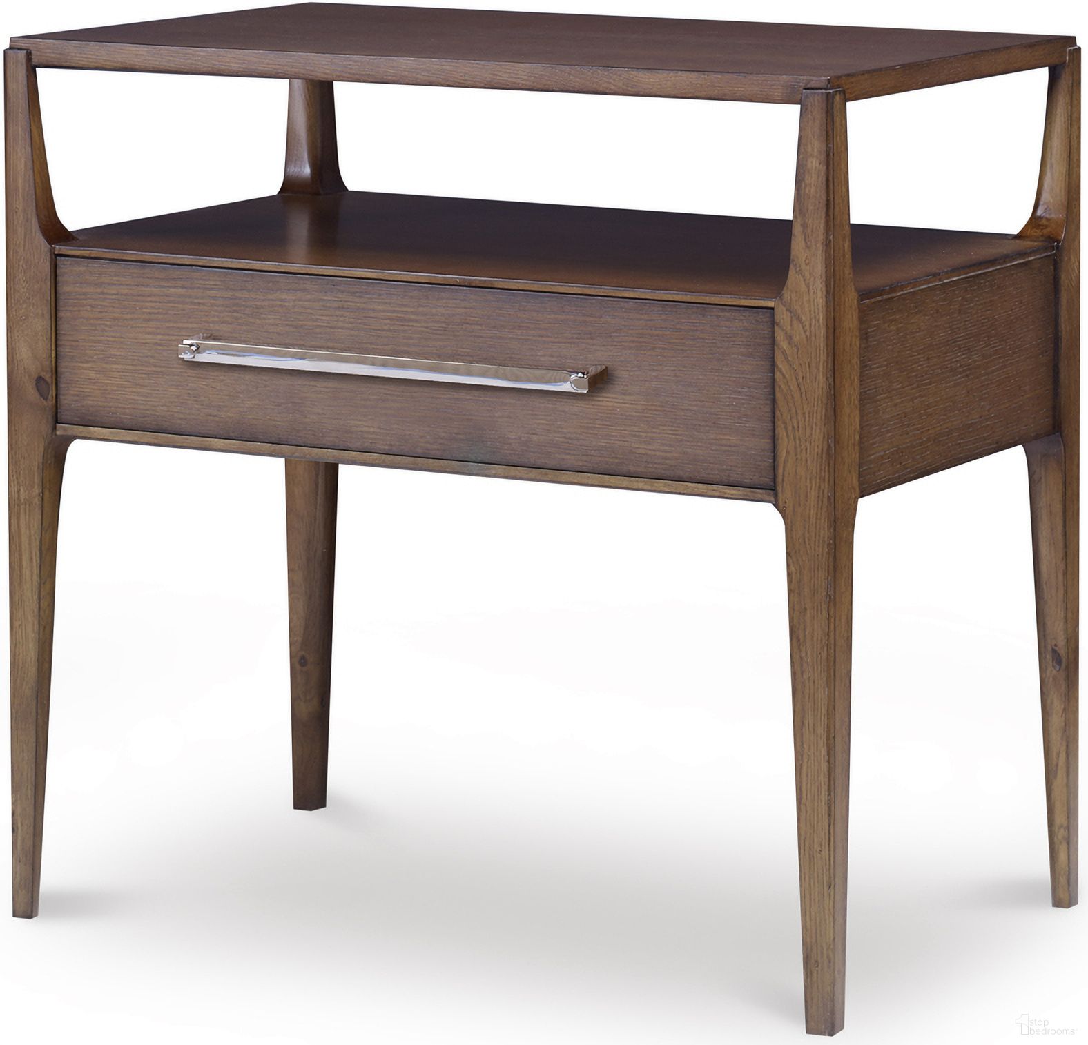 The appearance of Single Drawer Nightstand In Bowery Cerused designed by Century Furniture in the modern / contemporary interior design. This bowery cerused piece of furniture was selected by 1StopBedrooms from Bowery Place Collection to add a touch of cosiness and style into your home. Sku: C4H-224. Material: Oak Veneer.