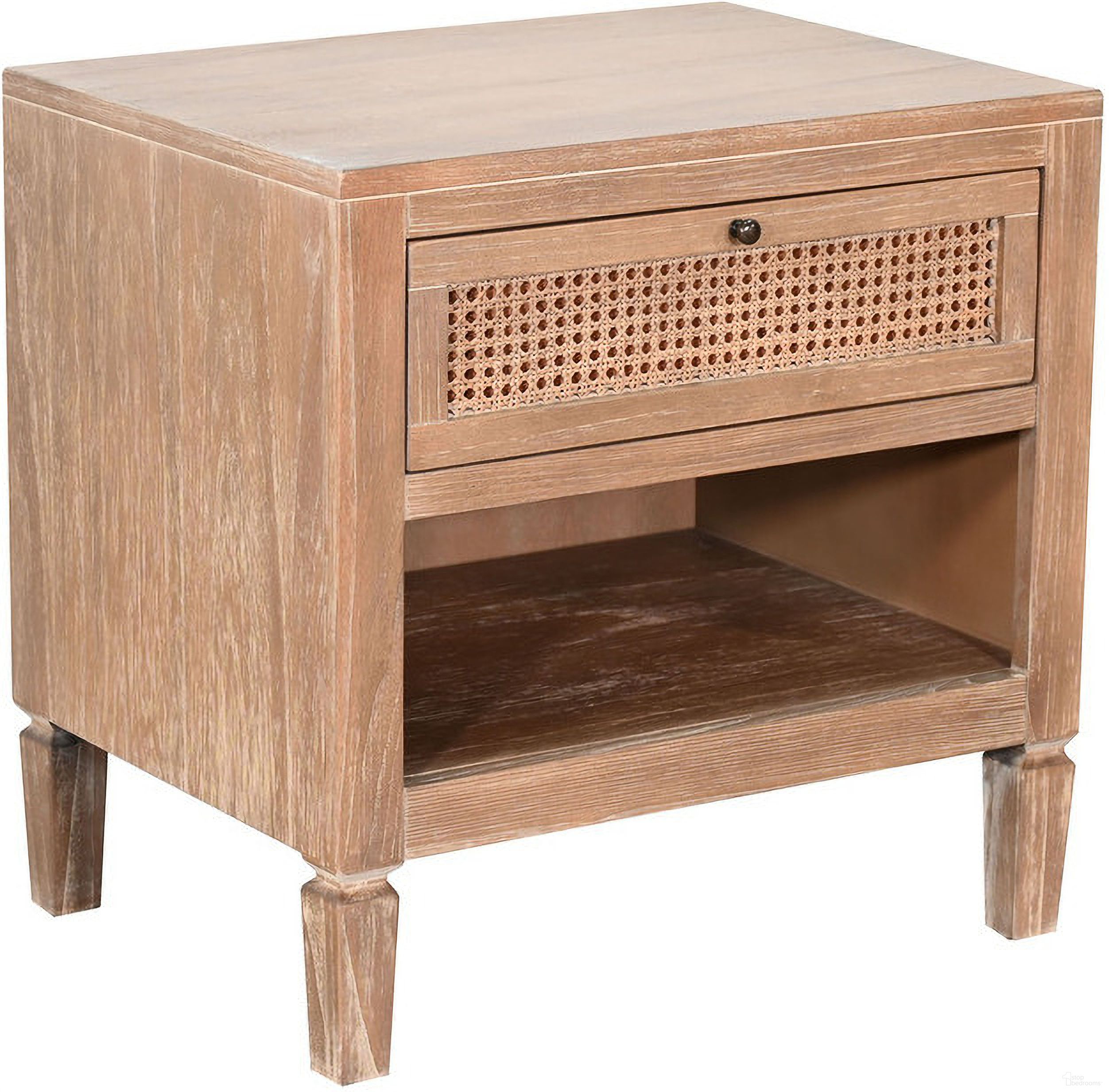 The appearance of Nightstand In Oak Grove designed by Sunny Designs in the modern / contemporary interior design. This oak piece of furniture was selected by 1StopBedrooms from to add a touch of cosiness and style into your home. Sku: 2377OG-N. Material: Solid Wood.