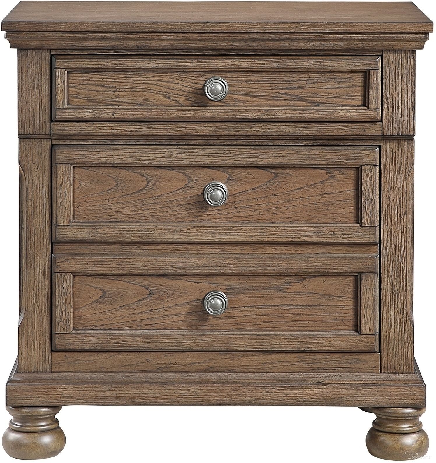 The appearance of Bethel Nightstand In Brown designed by Homelegance in the traditional interior design. This brown piece of furniture  was selected by 1StopBedrooms from Bethel Collection to add a touch of cosiness and style into your home. Sku: 2259BR-4. Material: Wood.