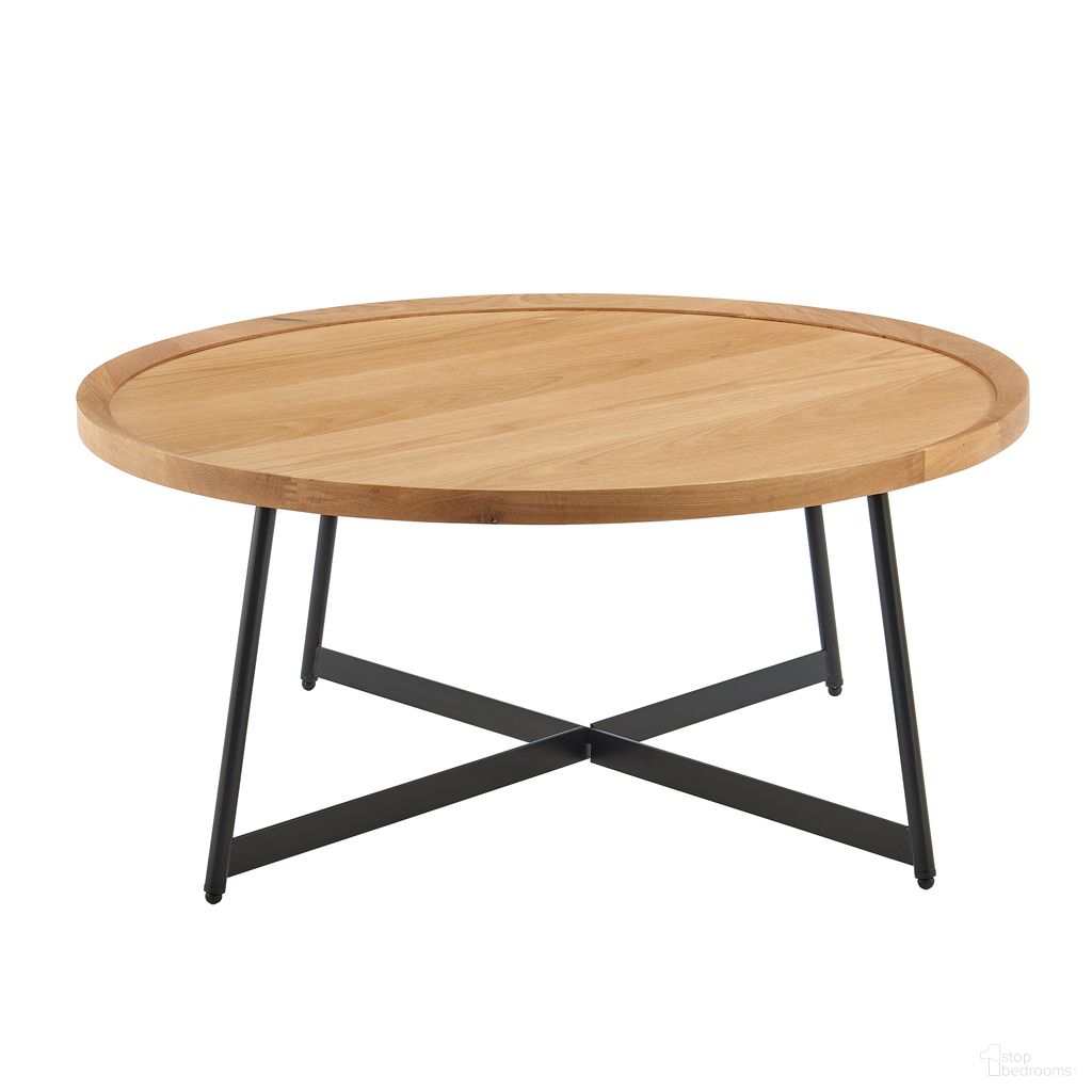 Niklaus 35 Inch Round Coffee Table In Oak