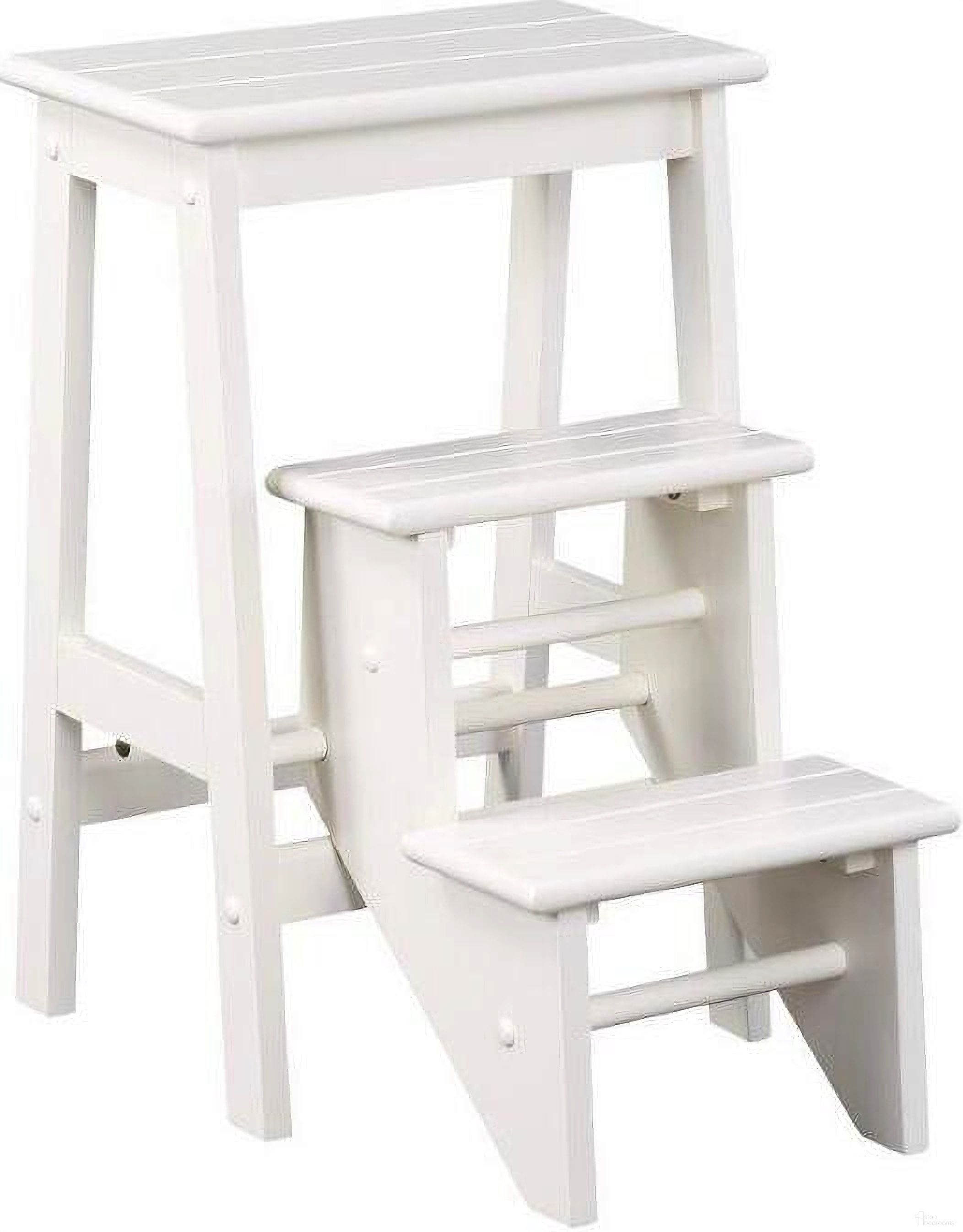 Niko Folding 24 Inch Step Stool In White