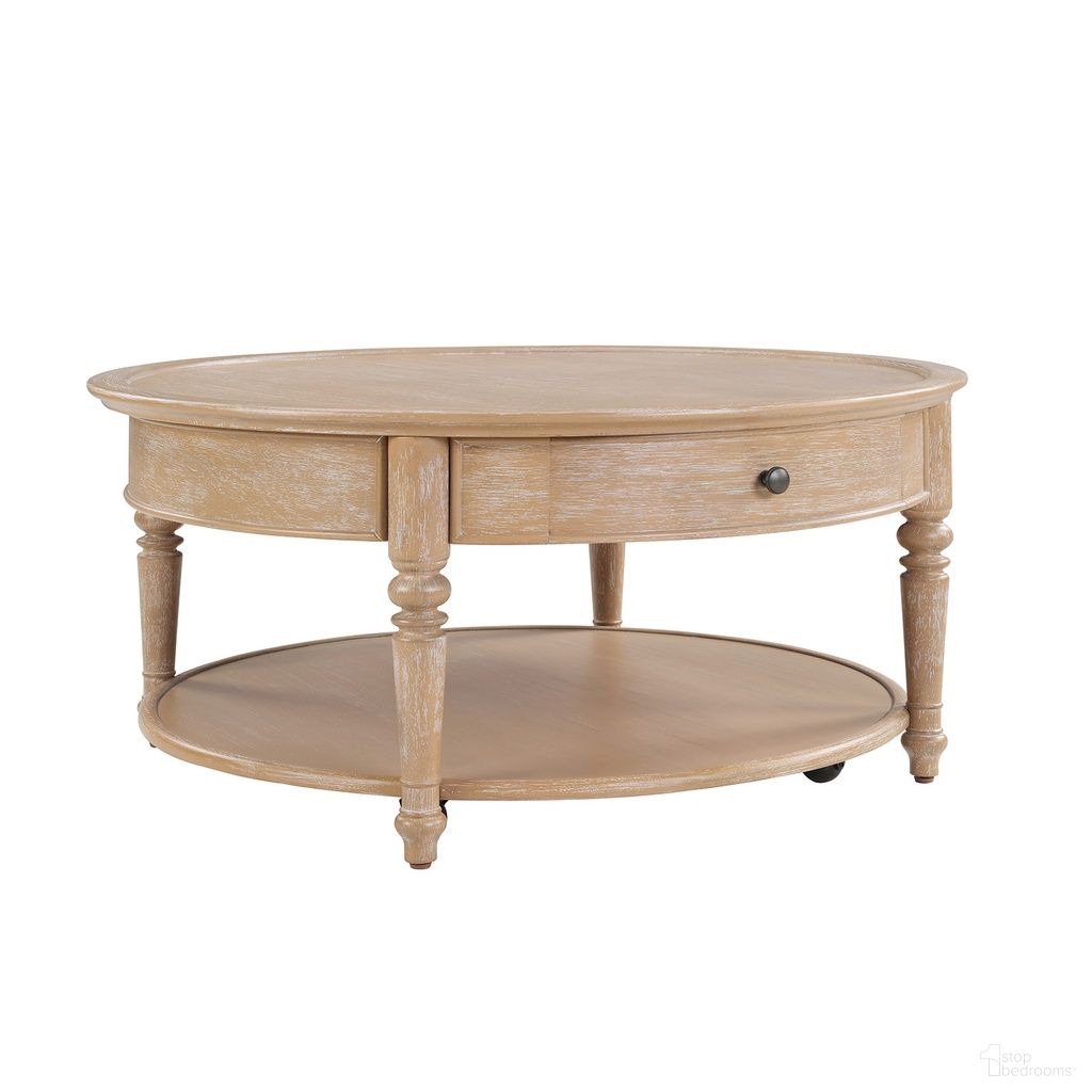The appearance of Nikolaus Coffee Table In Natural designed by Karat Home in the transitional interior design. This natural piece of furniture was selected by 1StopBedrooms from Nikolaus Collection to add a touch of cosiness and style into your home. Sku: CTTL1404-NAT. Material: Engineered Wood.