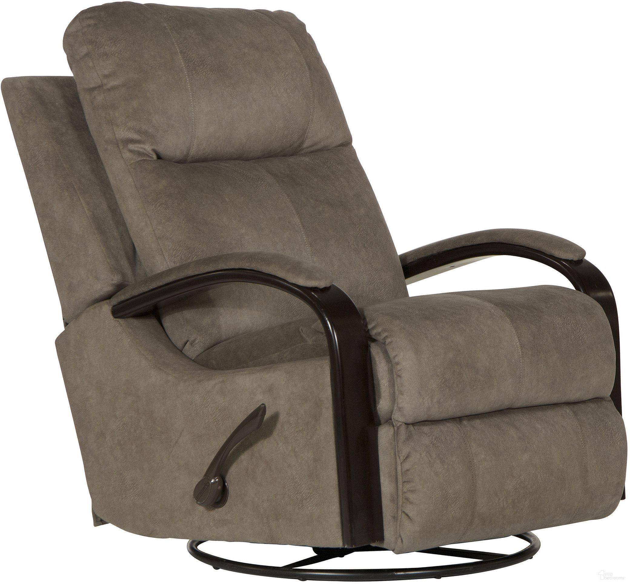 The appearance of Niles Portabella Chaise Swivel Glider Recliner designed by Catnapper in the transitional interior design. This gray piece of furniture was selected by 1StopBedrooms from Niles Collection to add a touch of cosiness and style into your home. Sku: 47035279226. Material: Fabric.