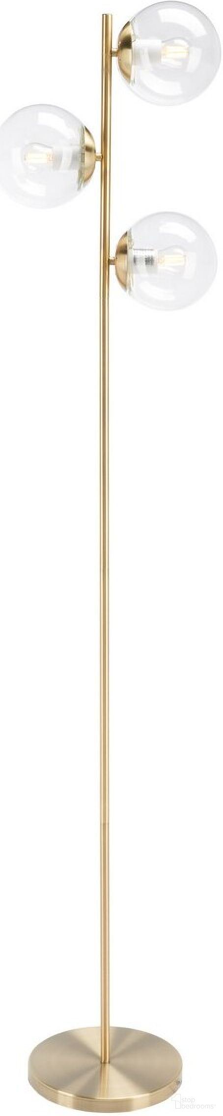 The appearance of Niobe Floor Lamp in Antique Gold designed by Safavieh in the modern / contemporary interior design. This antique gold piece of furniture was selected by 1StopBedrooms from Niobe Collection to add a touch of cosiness and style into your home. Sku: FLL7004A. Material: Iron.