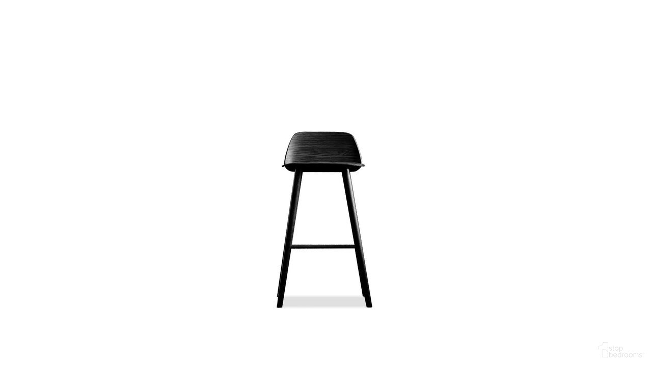 Nisa Counter Stool Solid Oak Frame In Black