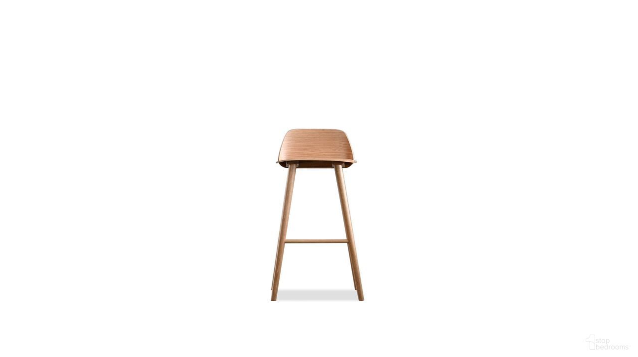 The appearance of Nisa Counter Stool Solid Oak Frame In Natural designed by Mobital in the transitional interior design. This natural piece of furniture was selected by 1StopBedrooms from Nisa Collection to add a touch of cosiness and style into your home. Sku: DCS-NISA-NATU-. Material: Solid Oak.